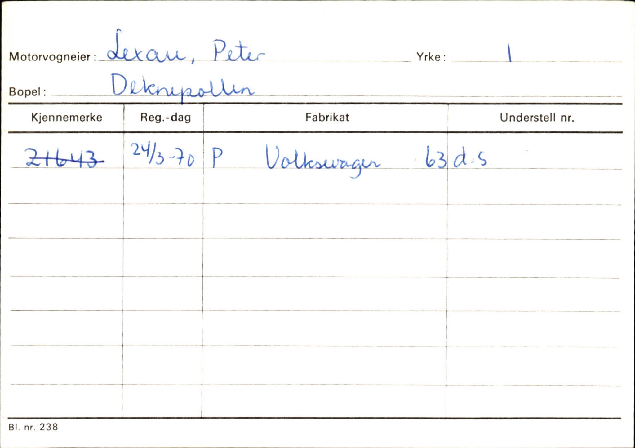 Statens vegvesen, Sogn og Fjordane vegkontor, AV/SAB-A-5301/4/F/L0144: Registerkort Vågsøy A-R, 1945-1975, s. 1624