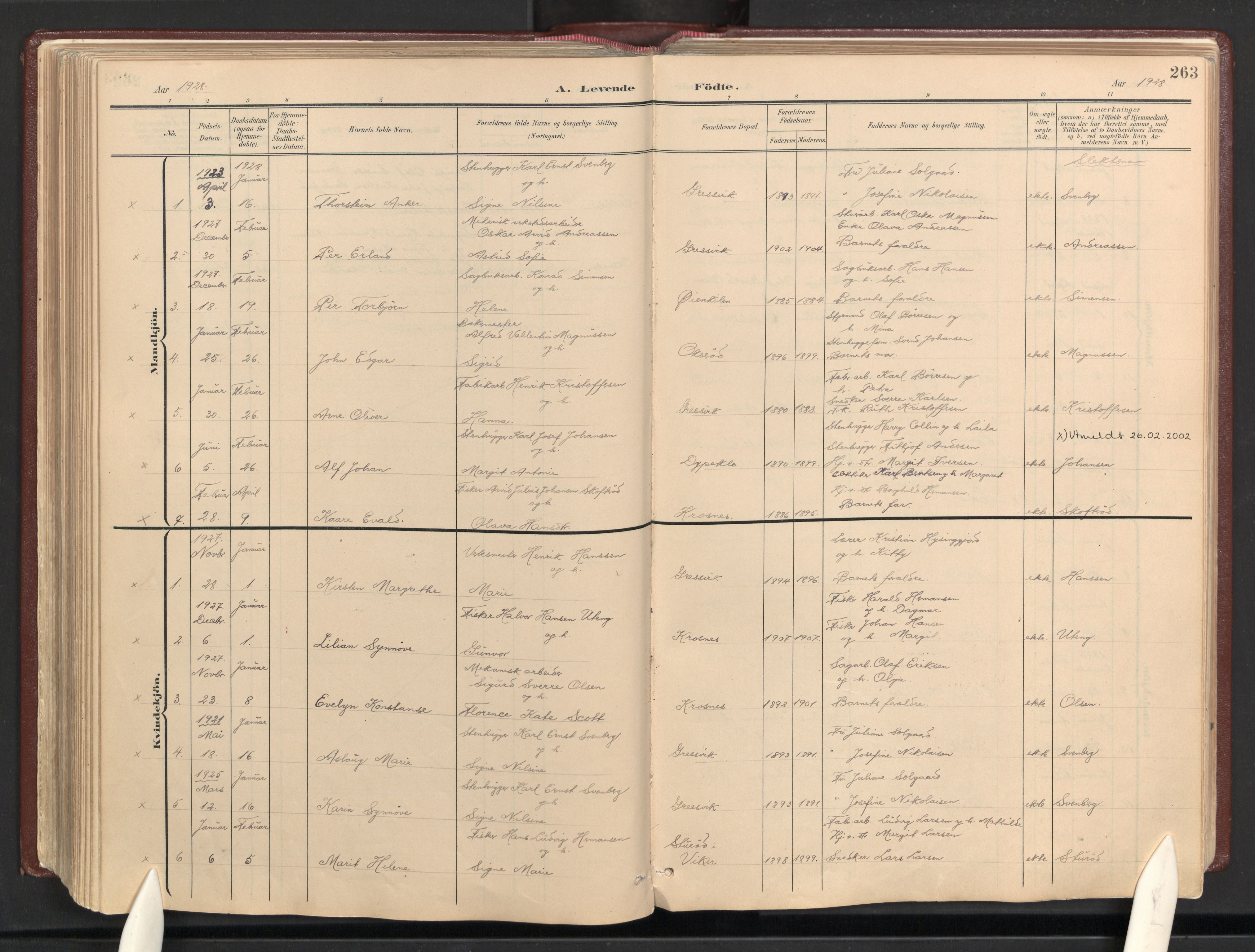 Onsøy prestekontor Kirkebøker, AV/SAO-A-10914/F/Fb/L0001: Ministerialbok nr. II 1, 1901-1937, s. 263