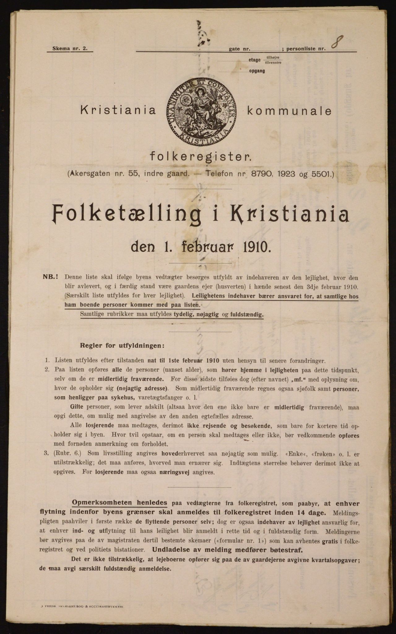 OBA, Kommunal folketelling 1.2.1910 for Kristiania, 1910, s. 45653