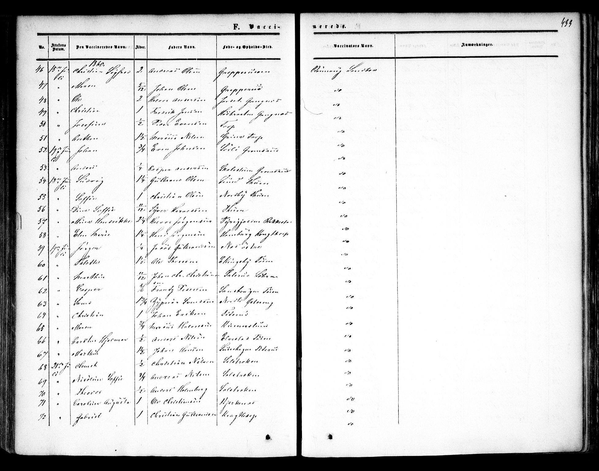 Høland prestekontor Kirkebøker, AV/SAO-A-10346a/F/Fa/L0010: Ministerialbok nr. I 10, 1854-1861, s. 433