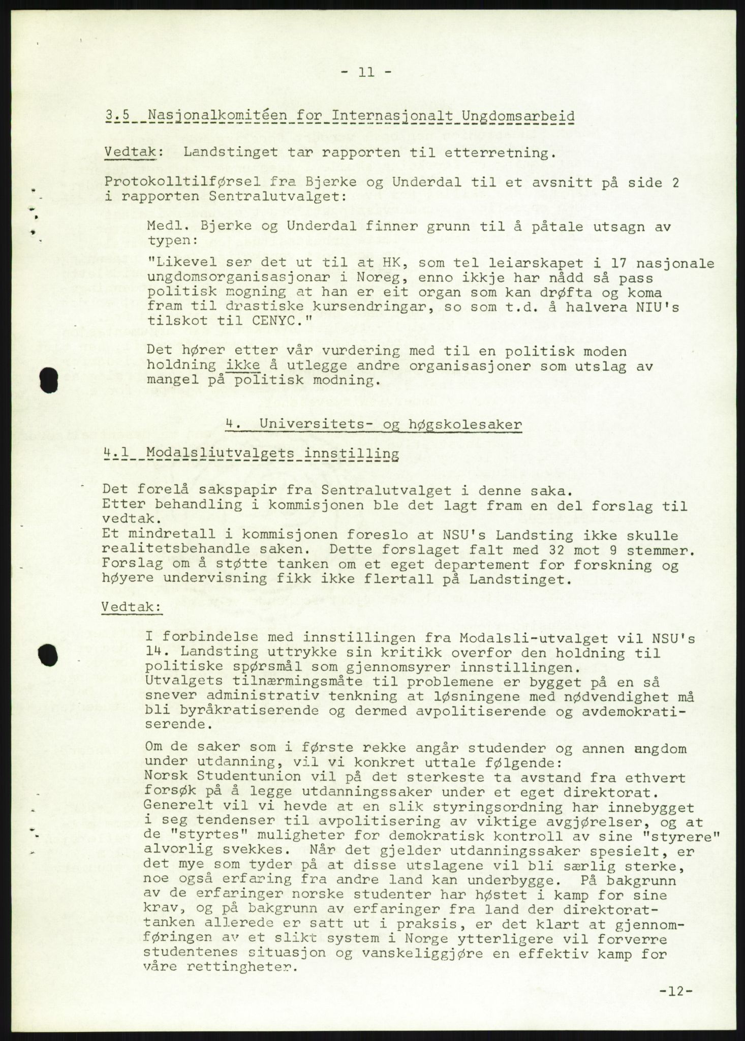 Norsk Studentunion, AV/RA-PA-0794/Fg/L0067: Landstinget, 1968-1979