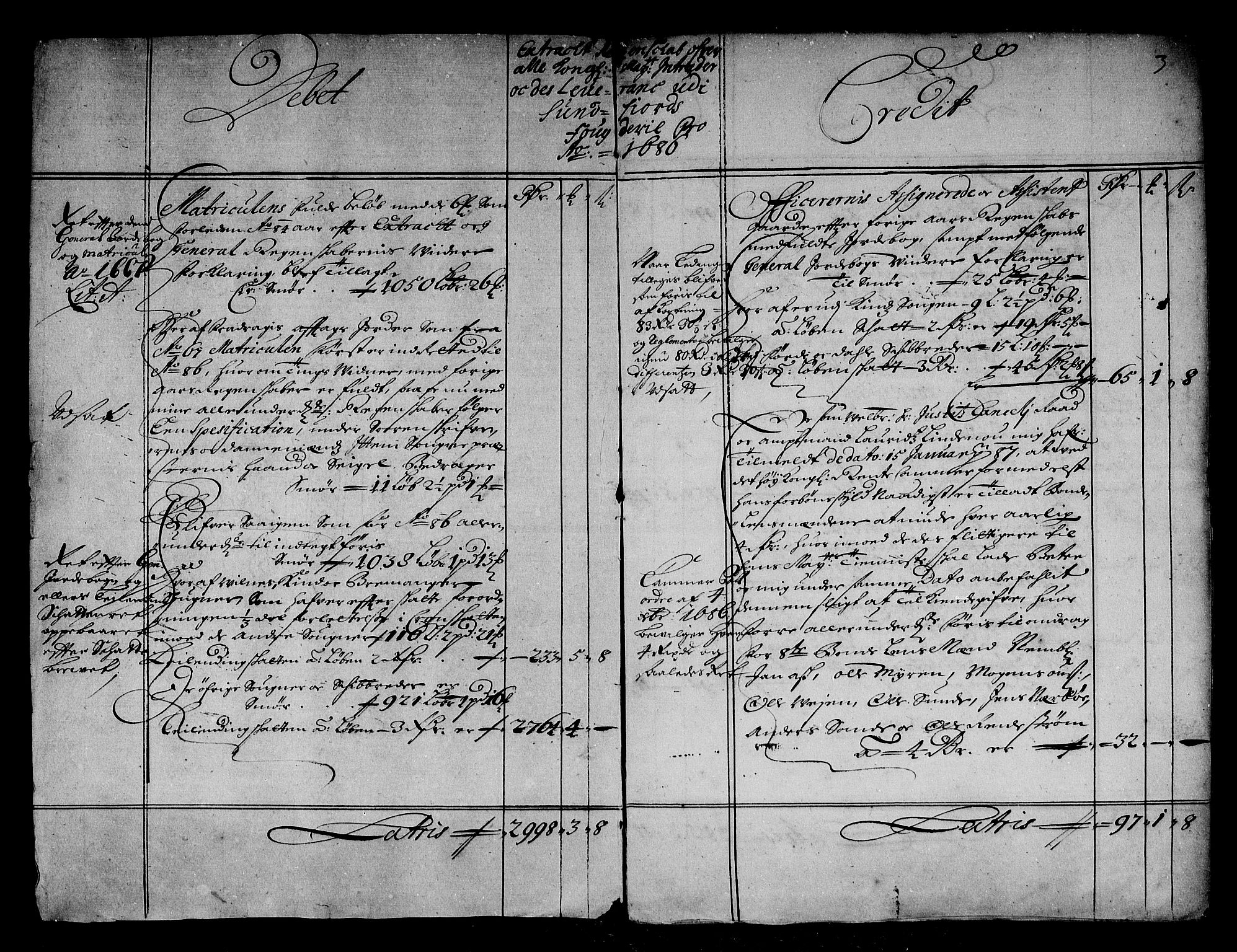 Rentekammeret inntil 1814, Reviderte regnskaper, Stiftamtstueregnskaper, Bergen stiftamt, AV/RA-EA-6043/R/Rc/L0080: Bergen stiftamt, 1686