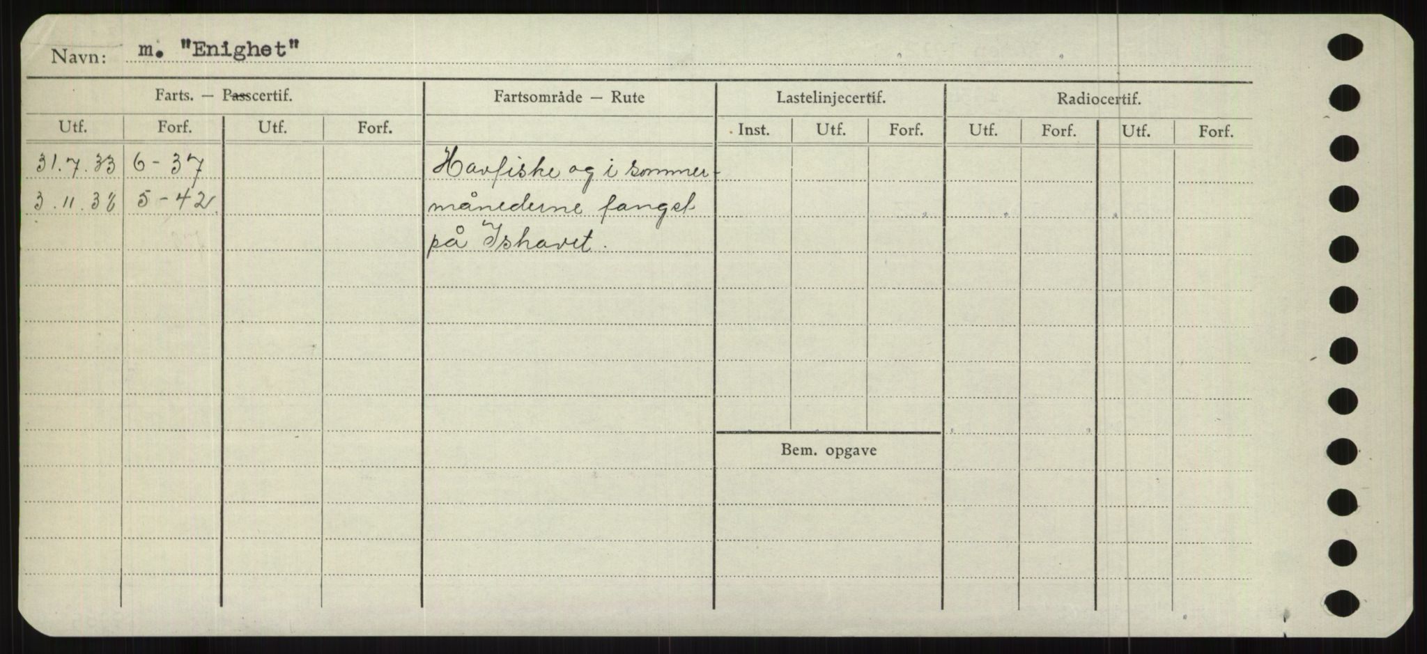 Sjøfartsdirektoratet med forløpere, Skipsmålingen, RA/S-1627/H/Ha/L0002/0001: Fartøy, Eik-Hill / Fartøy, Eik-F, s. 174