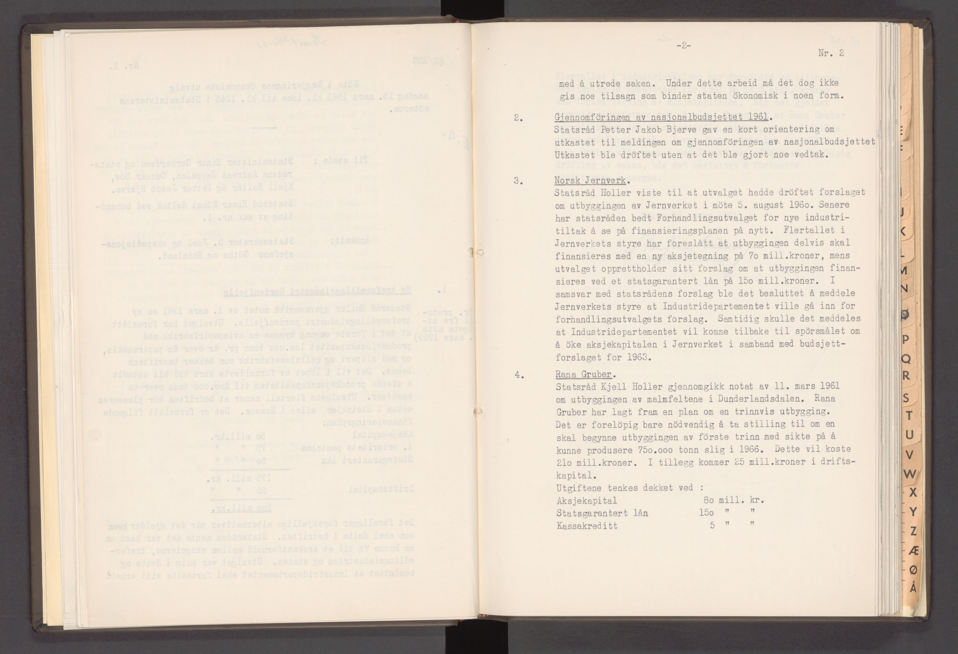 Statsministerens kontor, AV/RA-S-1005/A/Aa/L0021: Referat fra regjeringens økonomiske utvalg, 1960-1965