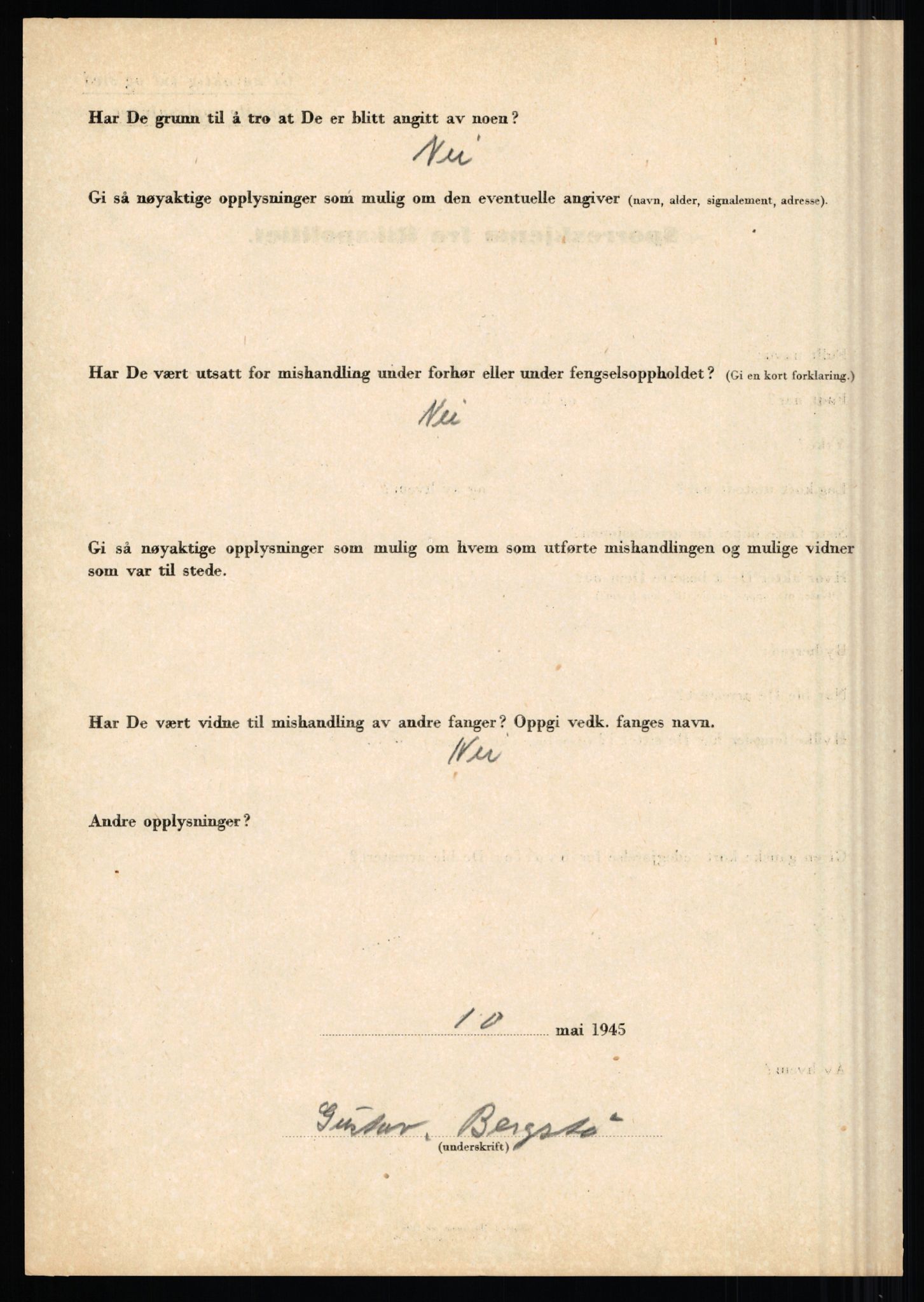 Rikspolitisjefen, AV/RA-S-1560/L/L0002: Berg, Alf - Bråthen, Thorleif, 1940-1945, s. 284