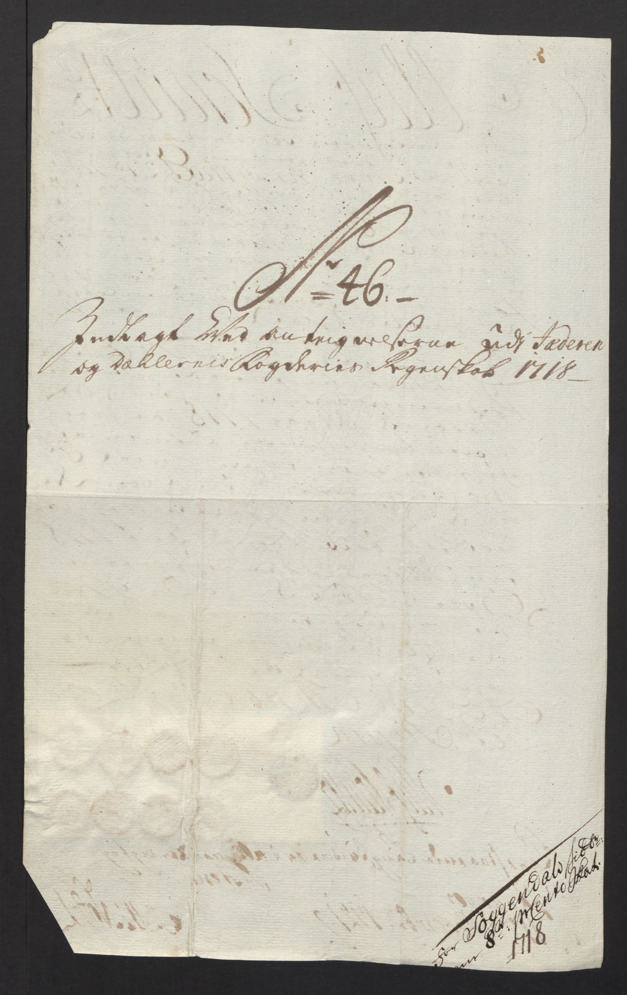 Rentekammeret inntil 1814, Reviderte regnskaper, Fogderegnskap, RA/EA-4092/R46/L2744: Fogderegnskap Jæren og Dalane, 1718, s. 181