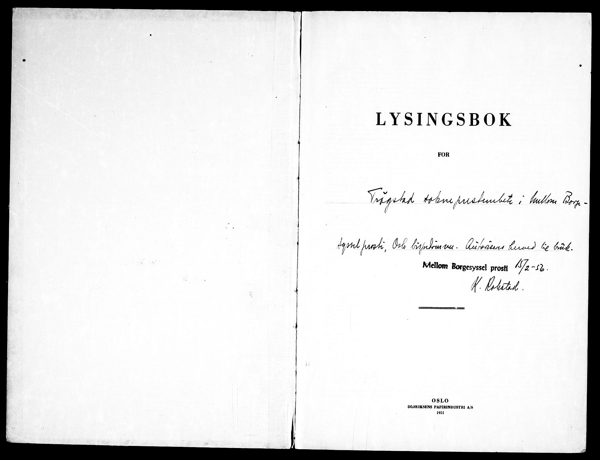 Trøgstad prestekontor Kirkebøker, SAO/A-10925/H/Ha/L0002: Lysningsprotokoll nr. 2, 1957-1969