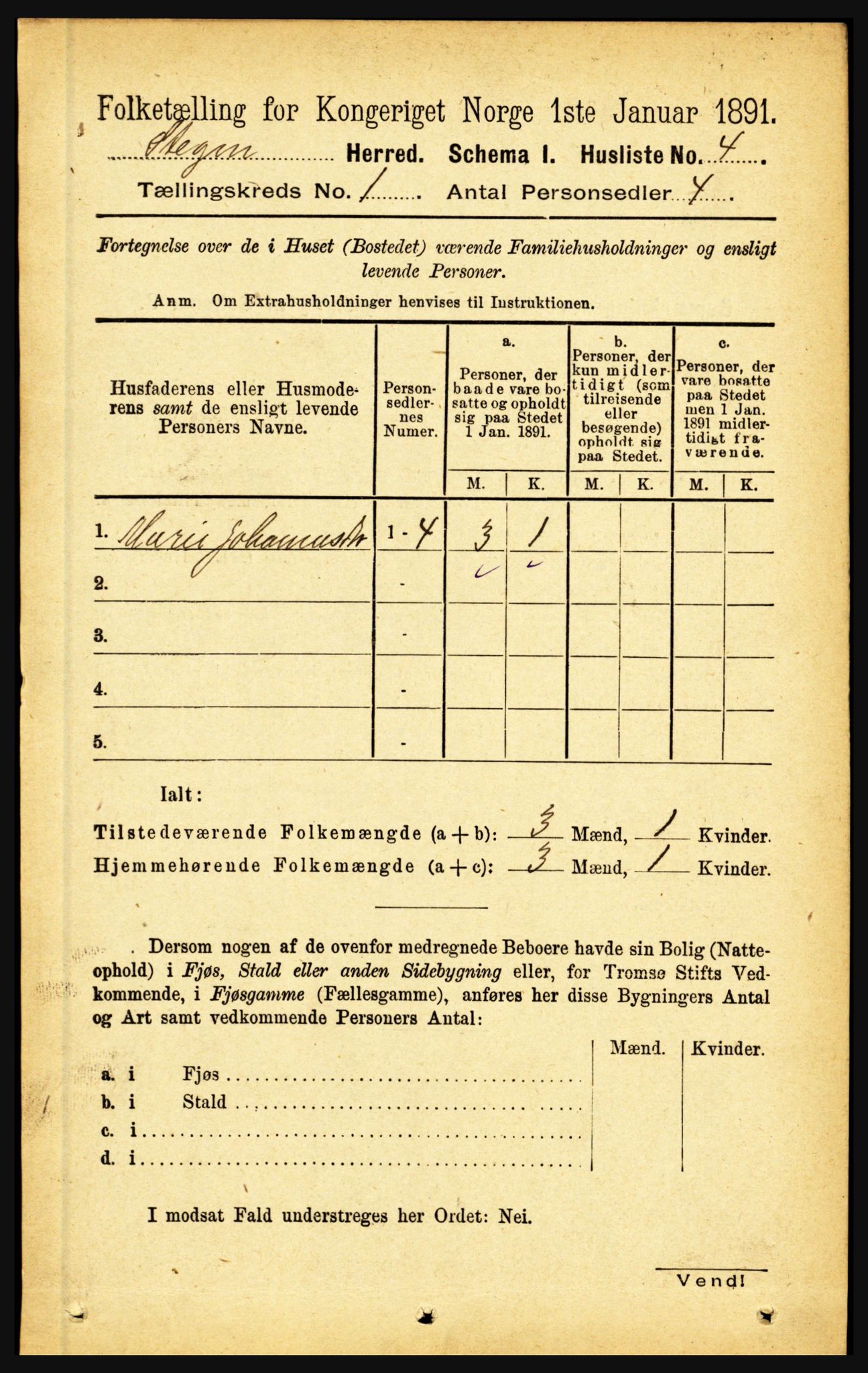 RA, Folketelling 1891 for 1848 Steigen herred, 1891, s. 31