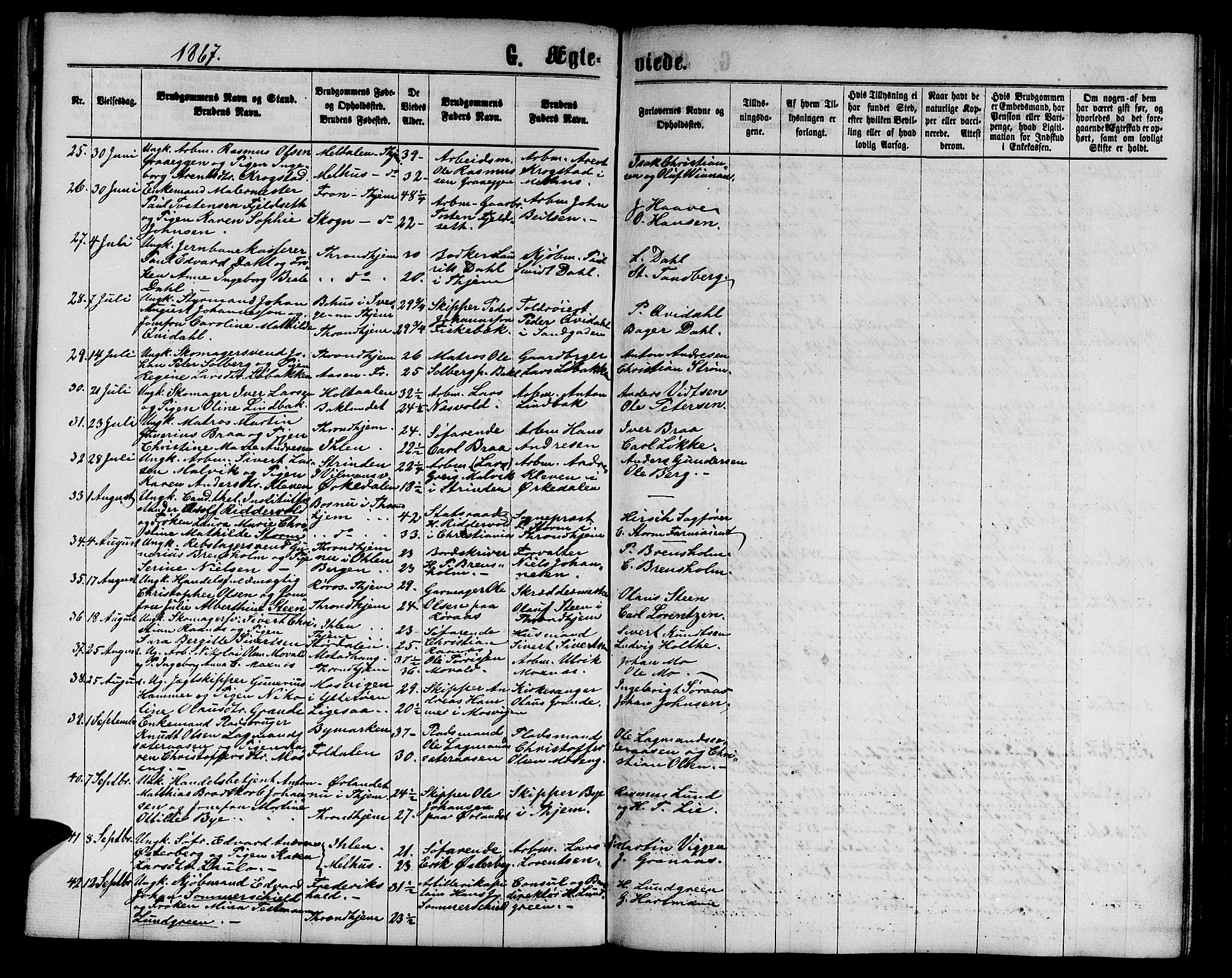 Ministerialprotokoller, klokkerbøker og fødselsregistre - Sør-Trøndelag, AV/SAT-A-1456/602/L0141: Klokkerbok nr. 602C09, 1865-1877