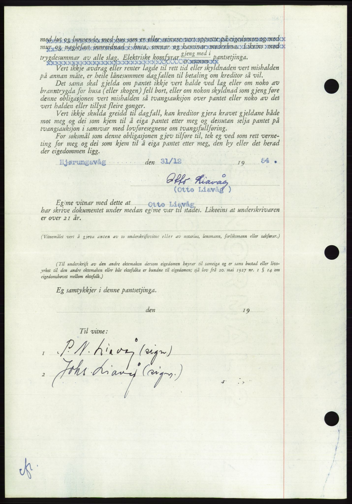 Søre Sunnmøre sorenskriveri, AV/SAT-A-4122/1/2/2C/L0126: Pantebok nr. 14B, 1954-1955, Dagboknr: 17/1955