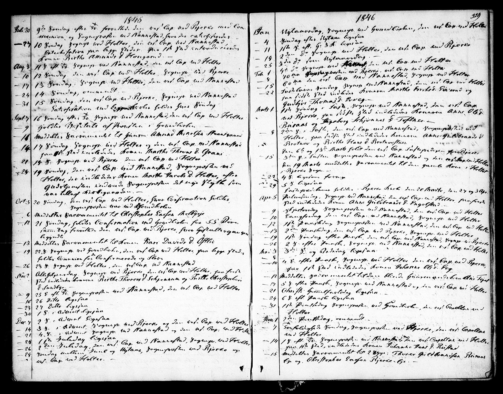 Nannestad prestekontor Kirkebøker, AV/SAO-A-10414a/F/Fa/L0010: Ministerialbok nr. I 10, 1840-1850, s. 329