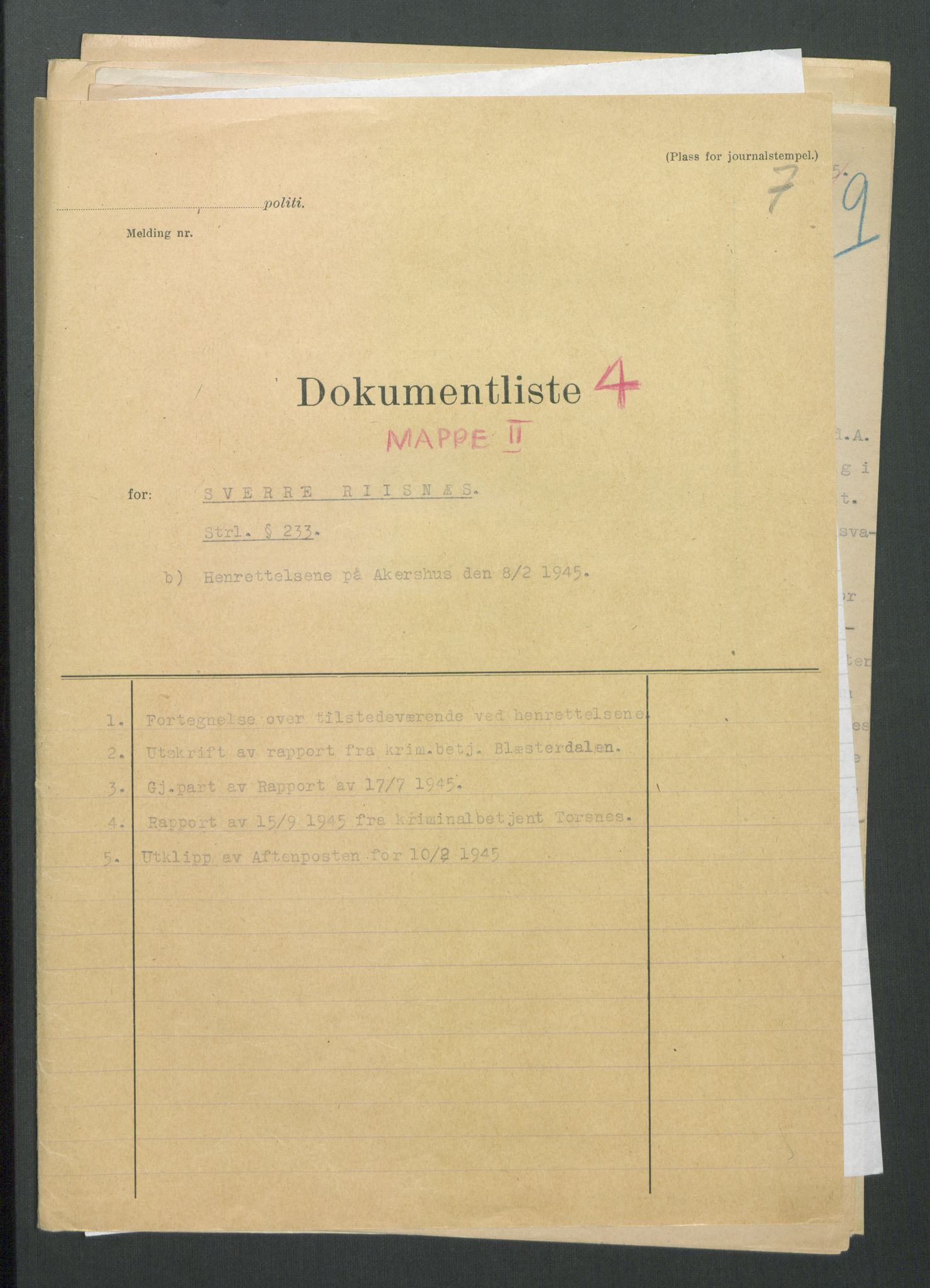 Landssvikarkivet, Oslo politikammer, RA/S-3138-01/D/Di/L0001: Anr. 1559, 1945-1947, s. 764