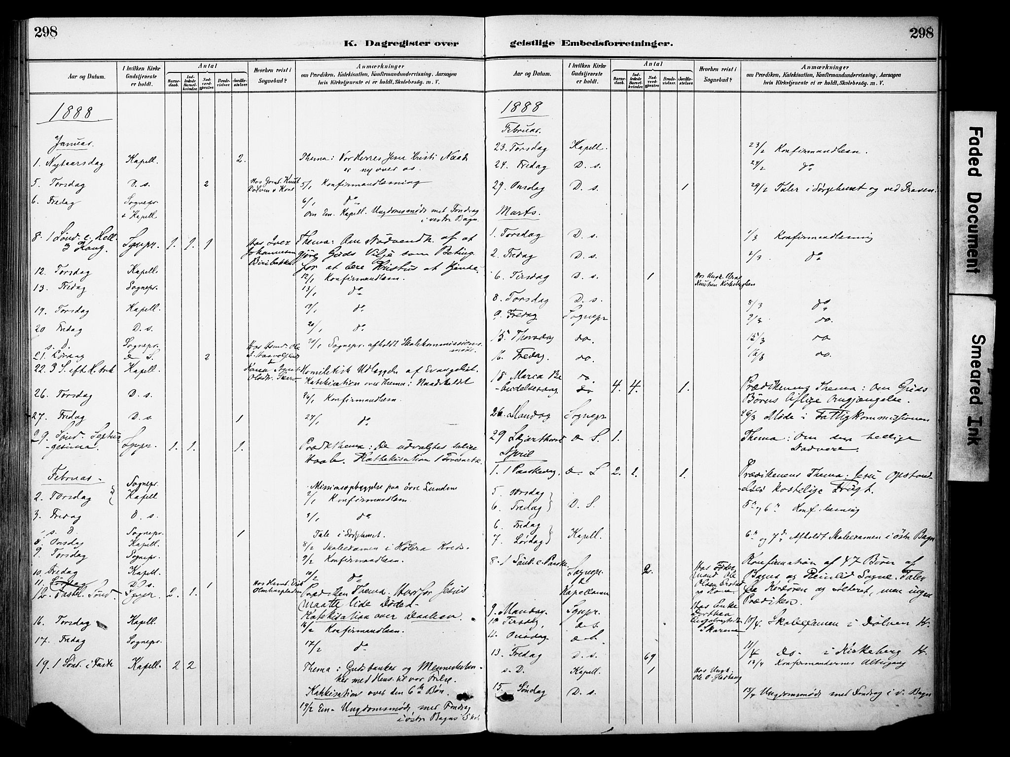 Sør-Aurdal prestekontor, AV/SAH-PREST-128/H/Ha/Haa/L0009: Ministerialbok nr. 9, 1886-1906, s. 298