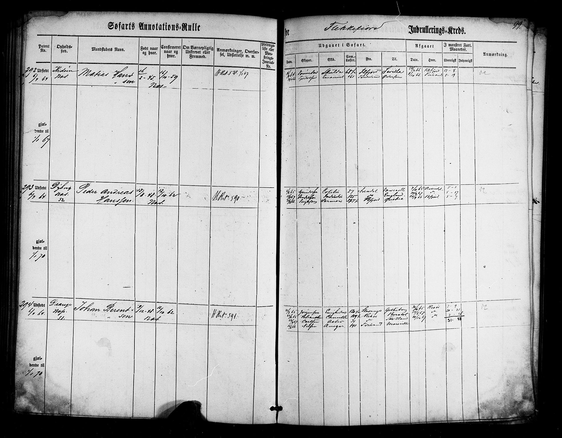 Flekkefjord mønstringskrets, AV/SAK-2031-0018/F/Fa/L0001: Annotasjonsrulle nr 1-435 med register, N-1, 1860-1867, s. 118