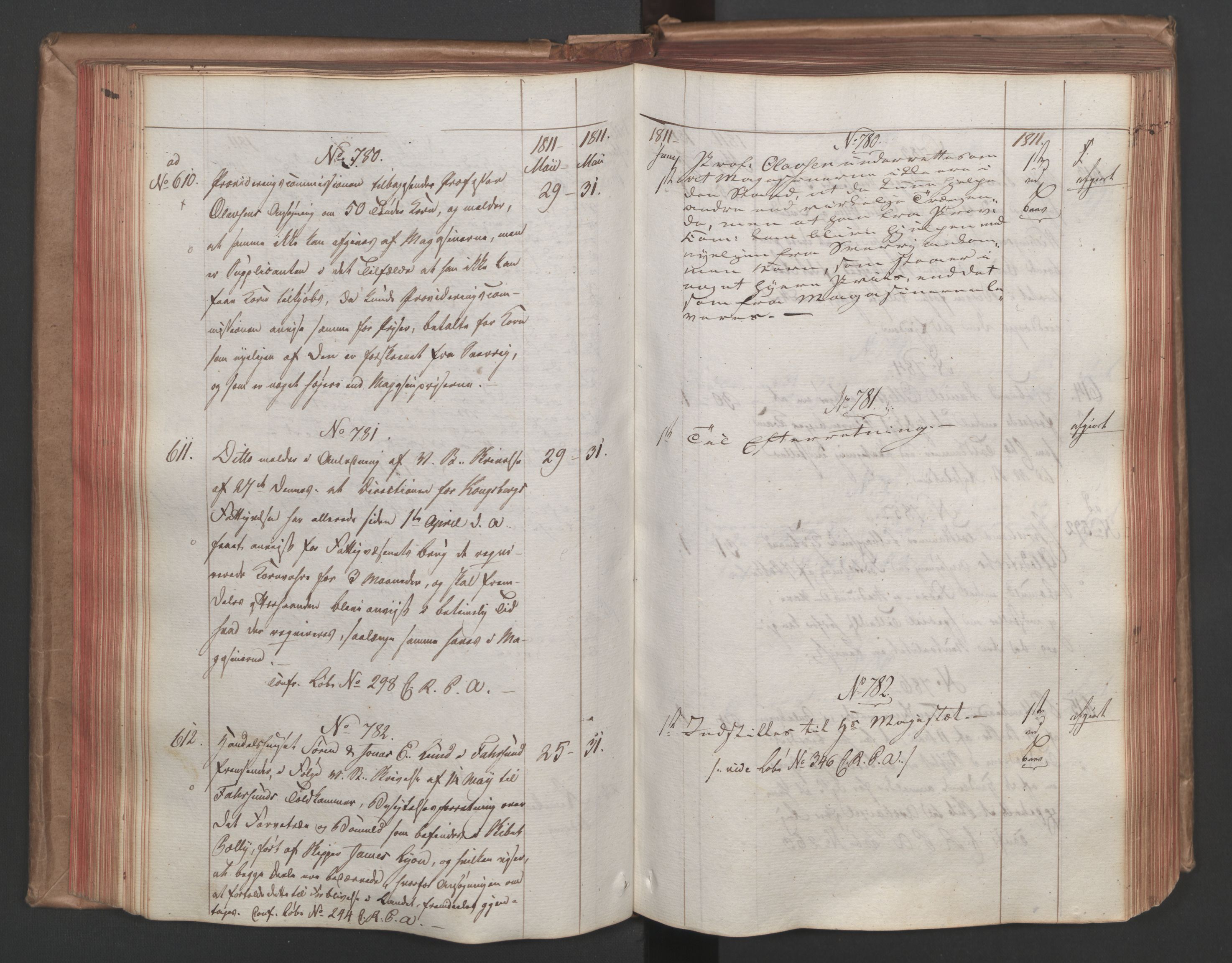 Stattholderembetet 1810-1814, 1. kontor (Kontor A), AV/RA-EA-2872/Ab/L0002: Referatprotokoll,  j.nr. 310-1243,  l.nr. 380-1588, 1811, s. 120