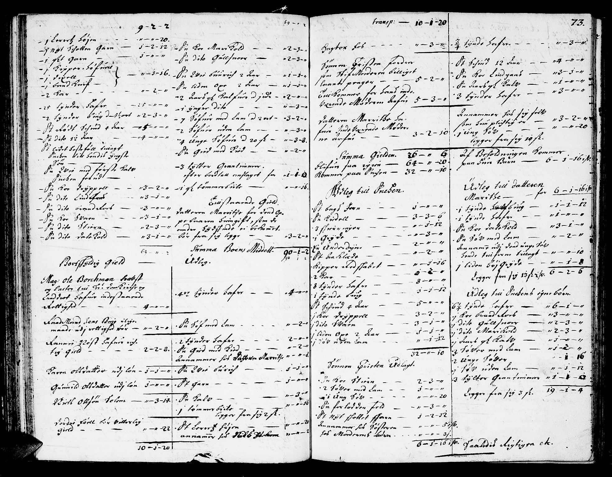 Fosen sorenskriveri, AV/SAT-A-1107/1/3/3A/L0001: Skifteprotokoll, 1681-1687, s. 72b-73a