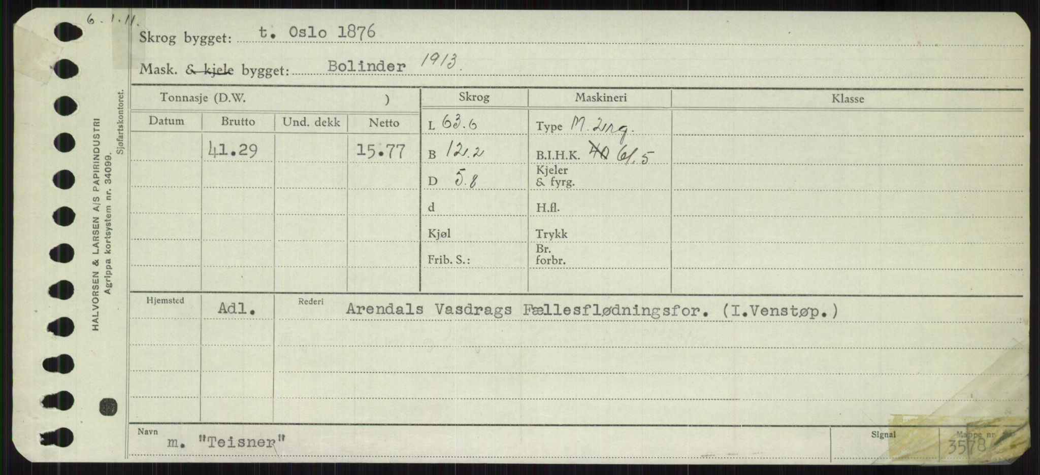 Sjøfartsdirektoratet med forløpere, Skipsmålingen, RA/S-1627/H/Ha/L0006/0001: Fartøy, Sver-Å / Fartøy, Sver-T, s. 281