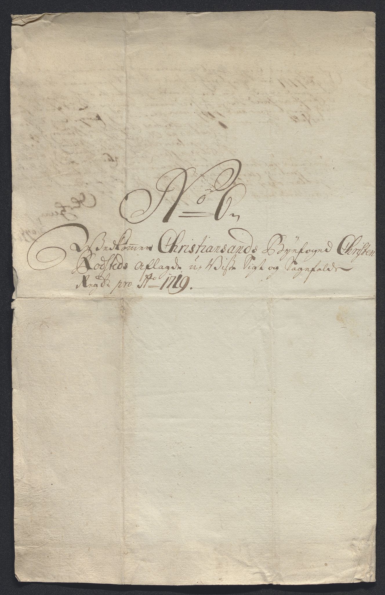 Rentekammeret inntil 1814, Reviderte regnskaper, Byregnskaper, AV/RA-EA-4066/R/Rm/L0286: [M19] Sikt og sakefall, 1719-1727, s. 26