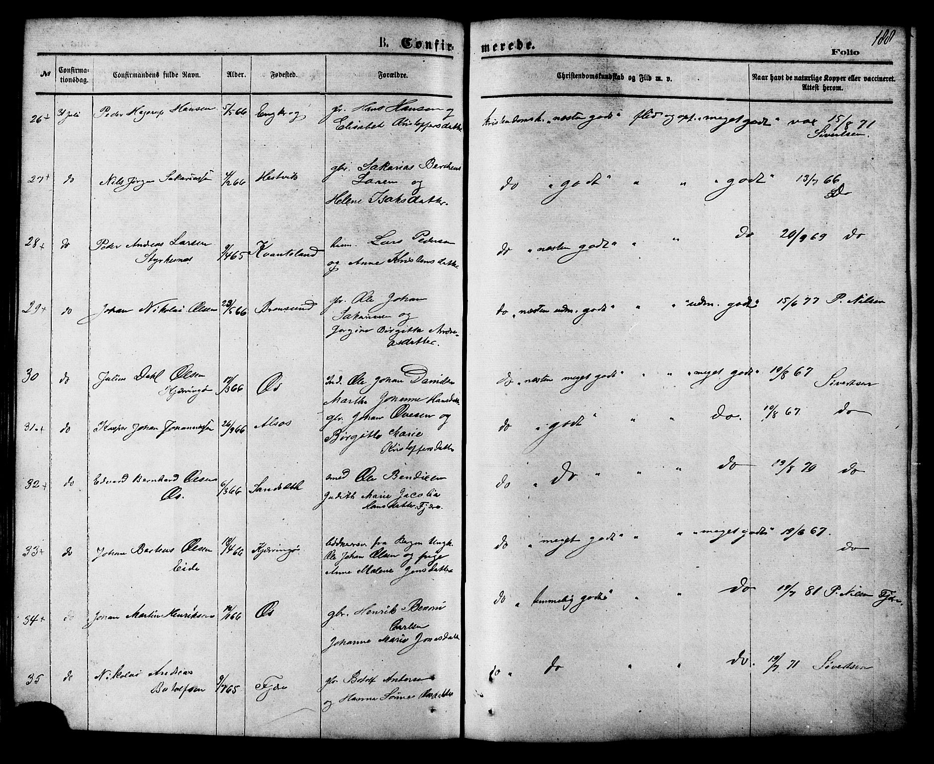 Ministerialprotokoller, klokkerbøker og fødselsregistre - Nordland, AV/SAT-A-1459/853/L0771: Ministerialbok nr. 853A10, 1870-1881, s. 188