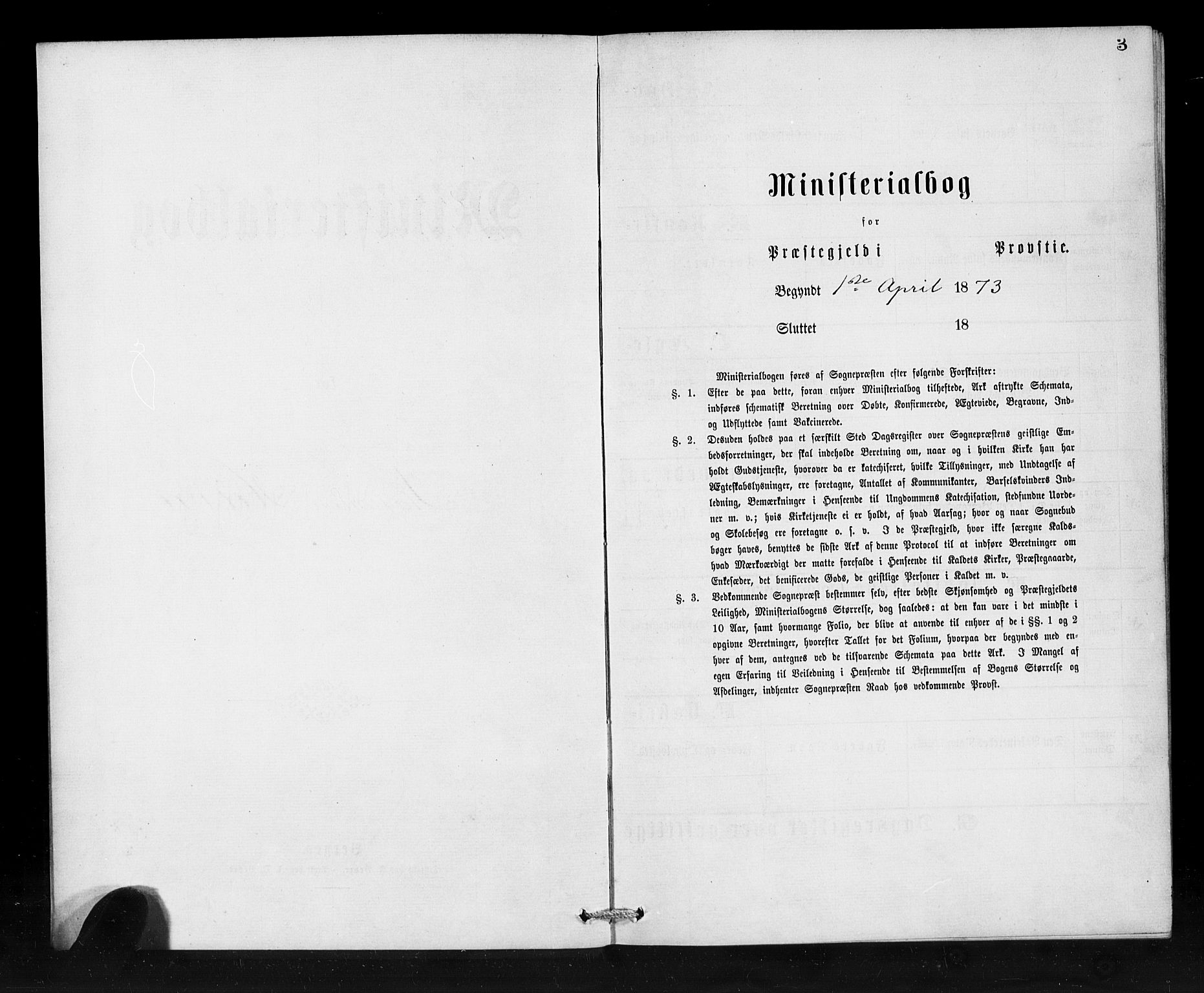 Den norske sjømannsmisjon i utlandet / Franske havner (Le Havre, Paris, Rouen, Marseille), SAB/SAB/PA-0108/H/Ha/Haa/L0001: Ministerialbok nr. A 1, 1873-1889, s. 3