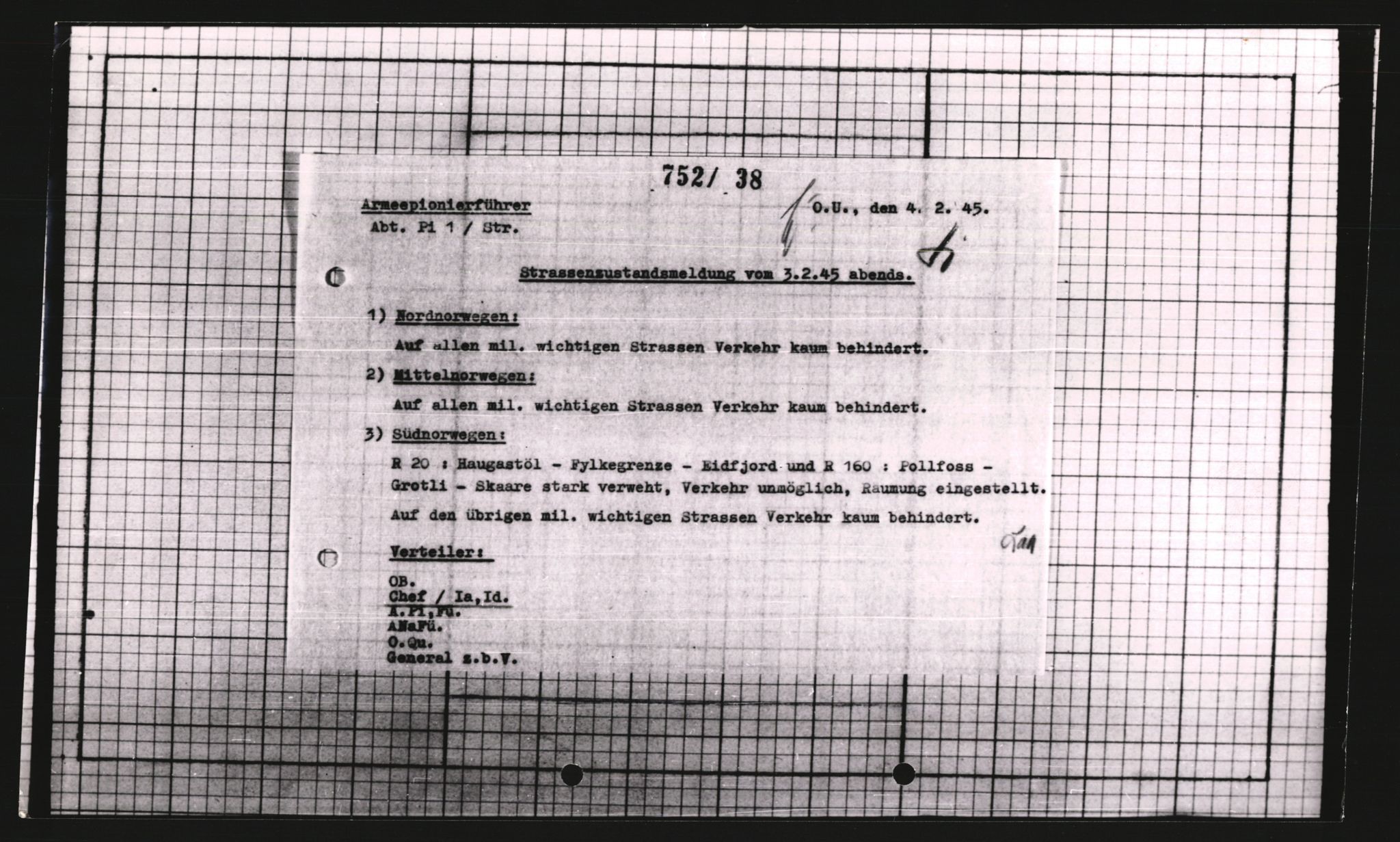 Forsvarets Overkommando. 2 kontor. Arkiv 11.4. Spredte tyske arkivsaker, AV/RA-RAFA-7031/D/Dar/Dara/L0007: Krigsdagbøker for 20. Gebirgs-Armee-Oberkommando (AOK 20), 1945, s. 90