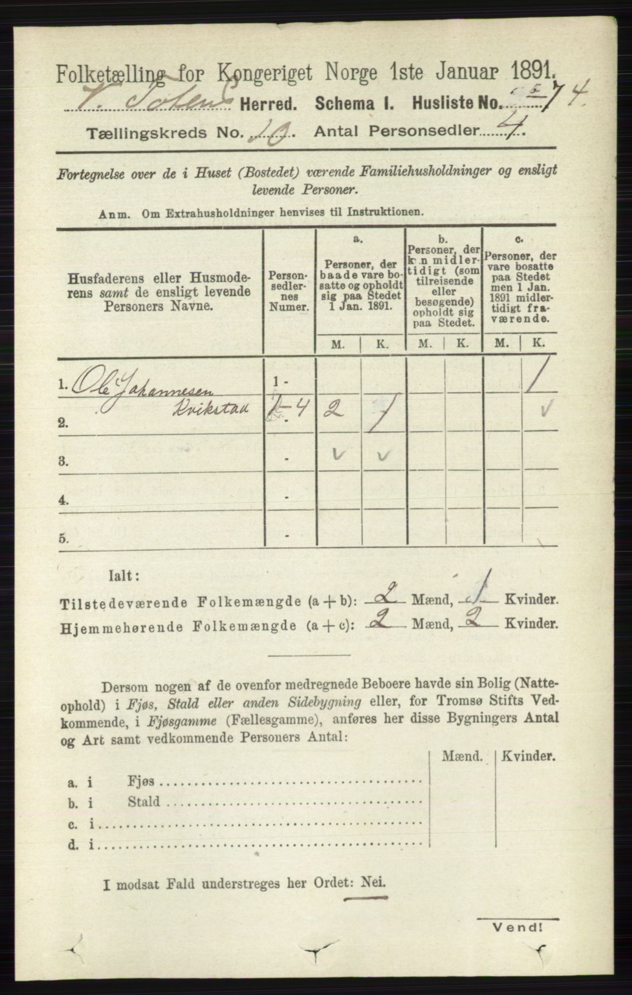 RA, Folketelling 1891 for 0529 Vestre Toten herred, 1891, s. 6181