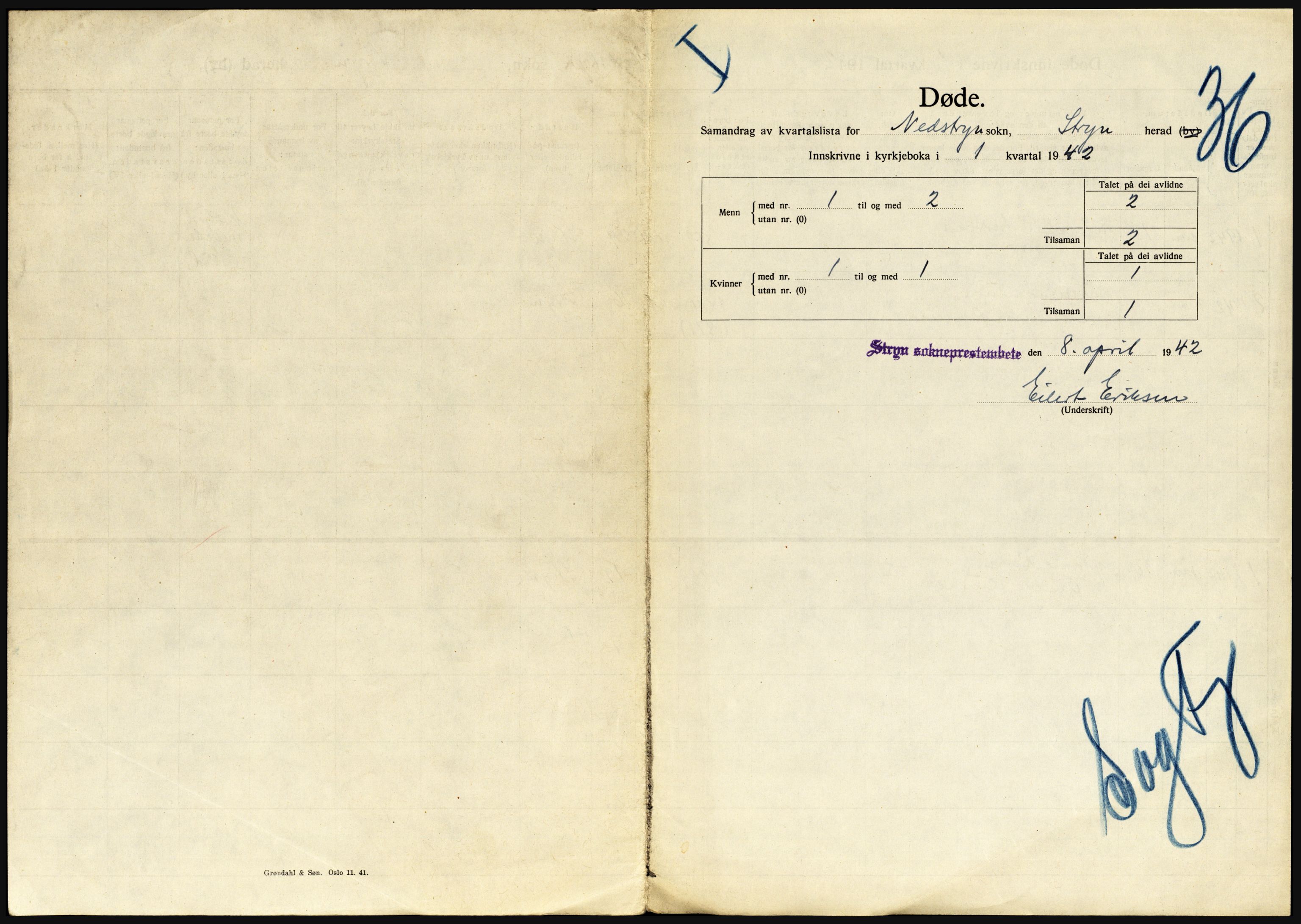 Statistisk sentralbyrå, Sosiodemografiske emner, Befolkning, AV/RA-S-2228/D/Df/Dfe/Dfeb/L0032: Sogn og Fjordane, 1942, s. 687