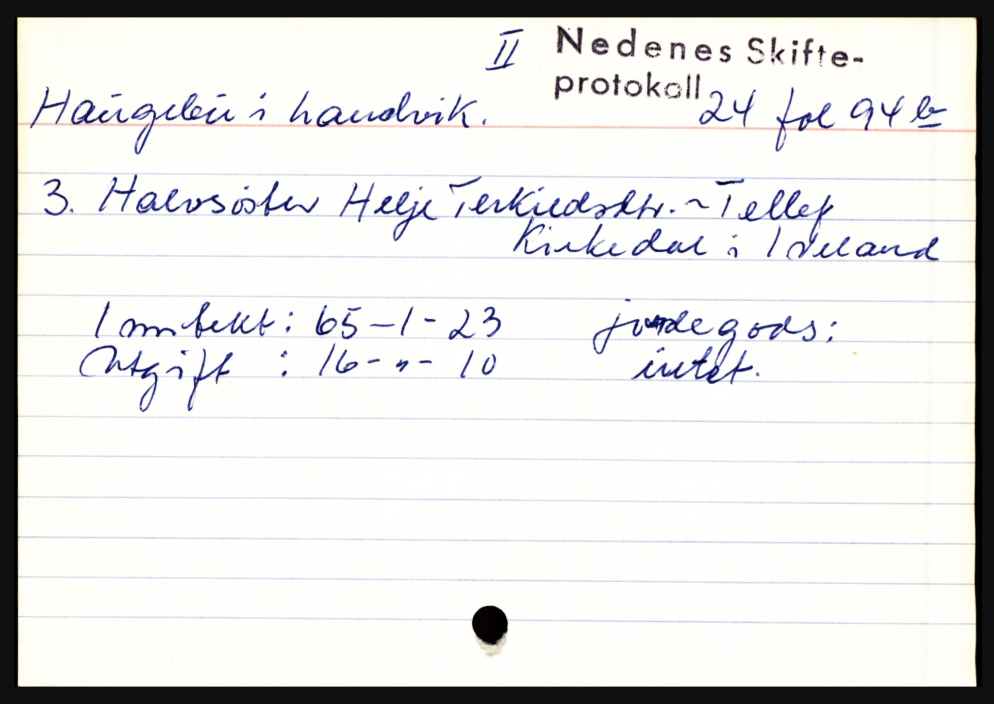 Nedenes sorenskriveri før 1824, AV/SAK-1221-0007/H, s. 11077