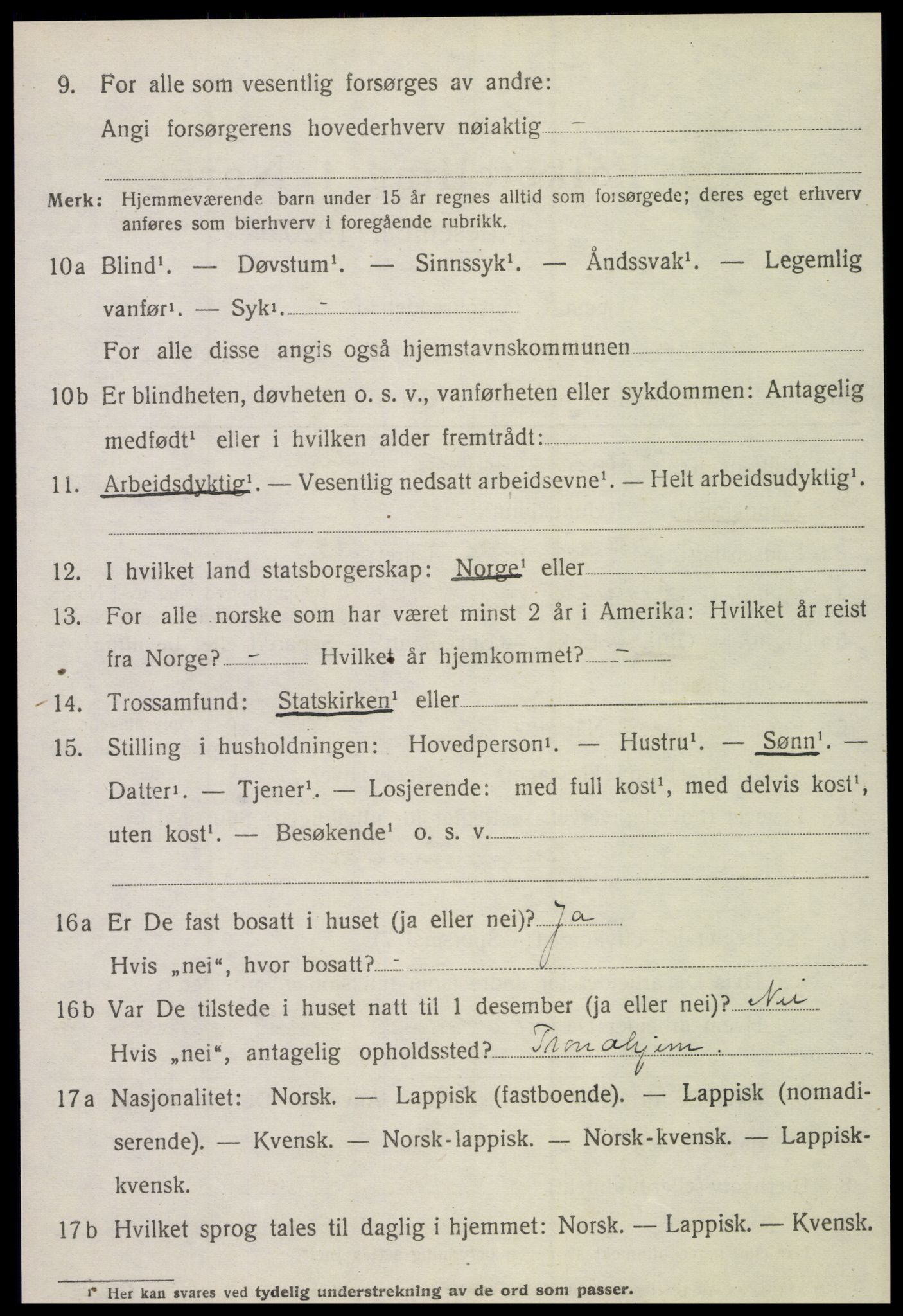 SAT, Folketelling 1920 for 1718 Leksvik herred, 1920, s. 3267