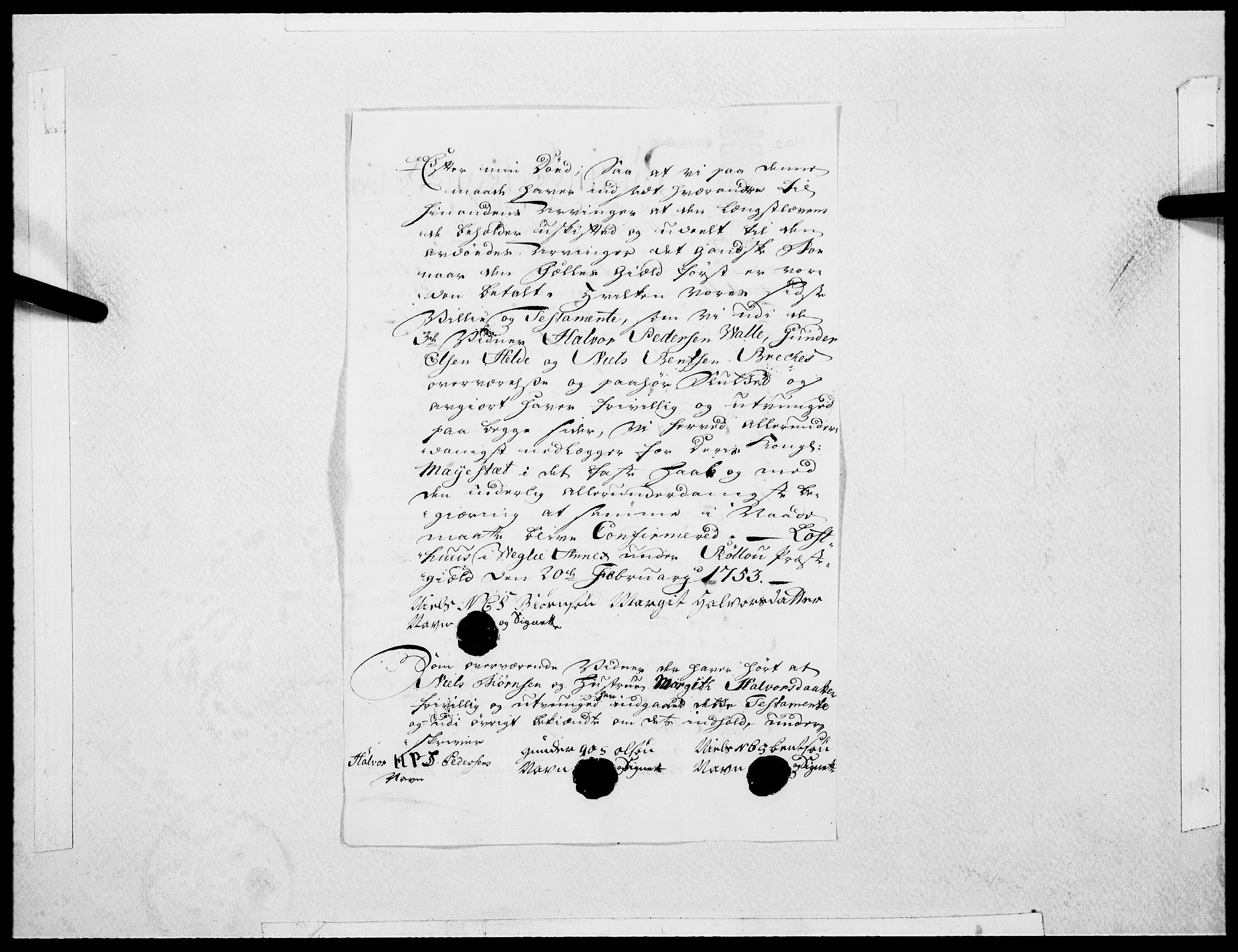 Danske Kanselli 1572-1799, AV/RA-EA-3023/F/Fc/Fcc/Fcca/L0164: Norske innlegg 1572-1799, 1753, s. 4