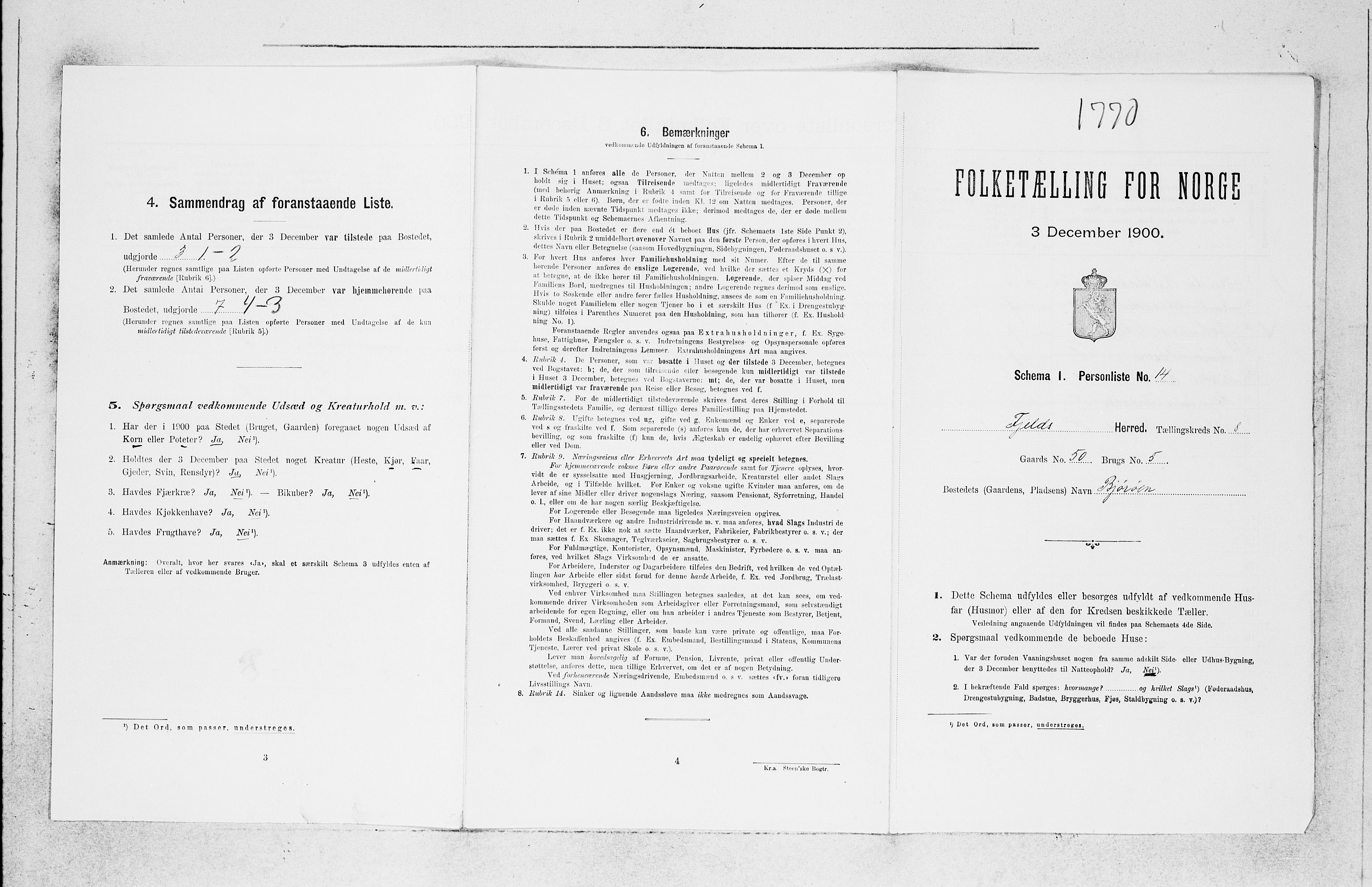 SAB, Folketelling 1900 for 1246 Fjell herred, 1900, s. 946