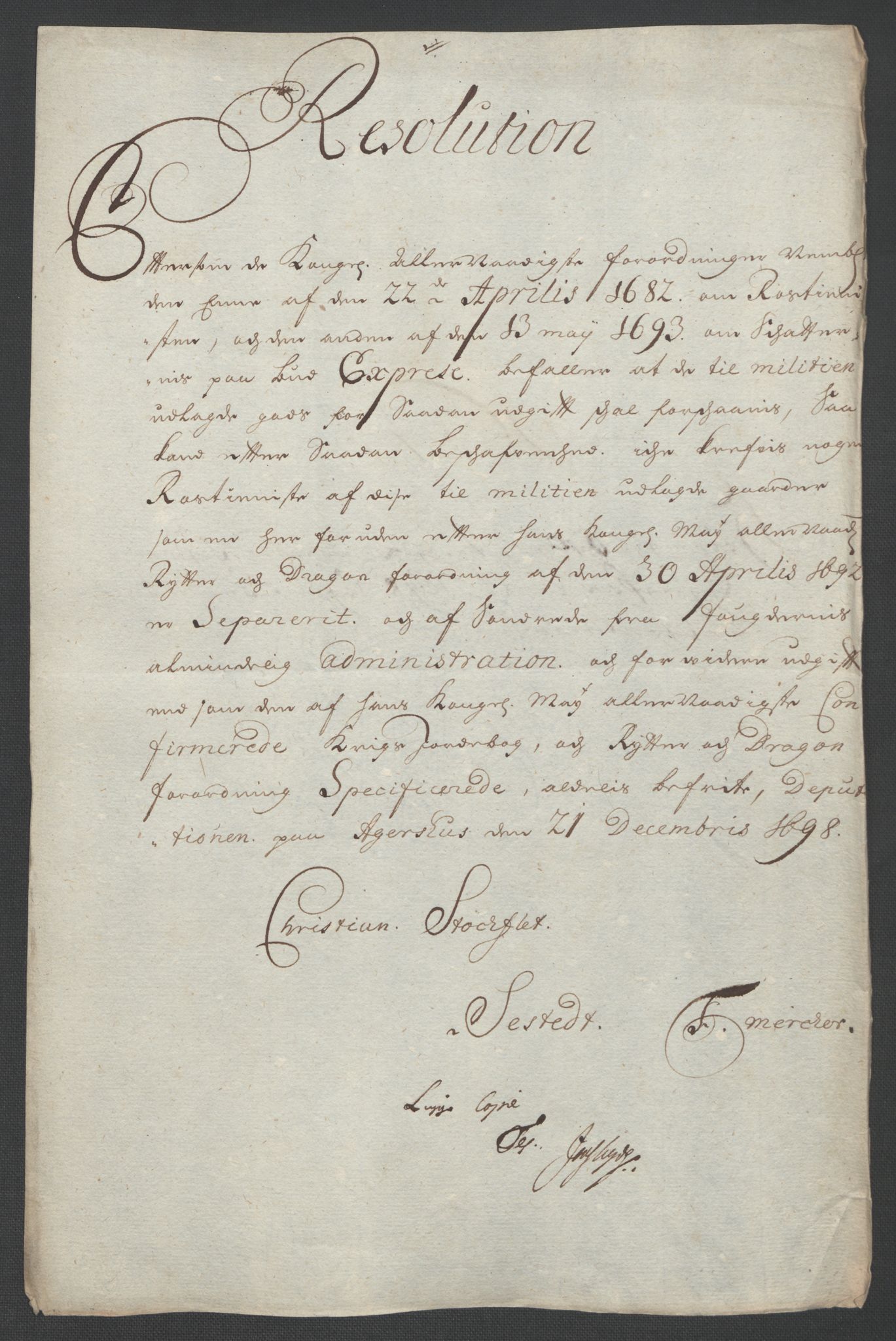 Rentekammeret inntil 1814, Reviderte regnskaper, Fogderegnskap, RA/EA-4092/R13/L0836: Fogderegnskap Solør, Odal og Østerdal, 1698, s. 232