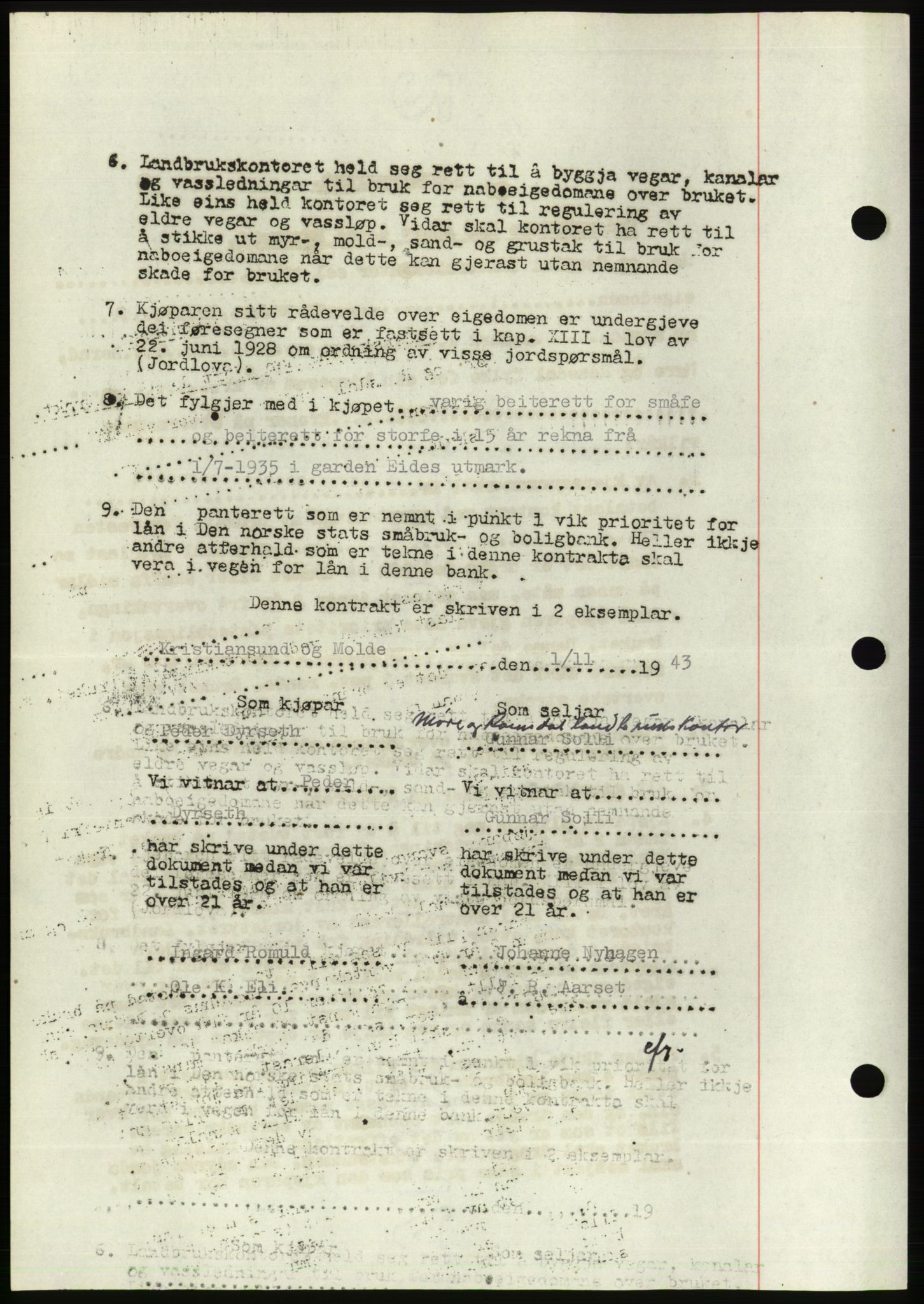 Søre Sunnmøre sorenskriveri, AV/SAT-A-4122/1/2/2C/L0076: Pantebok nr. 2A, 1943-1944, Dagboknr: 57/1944