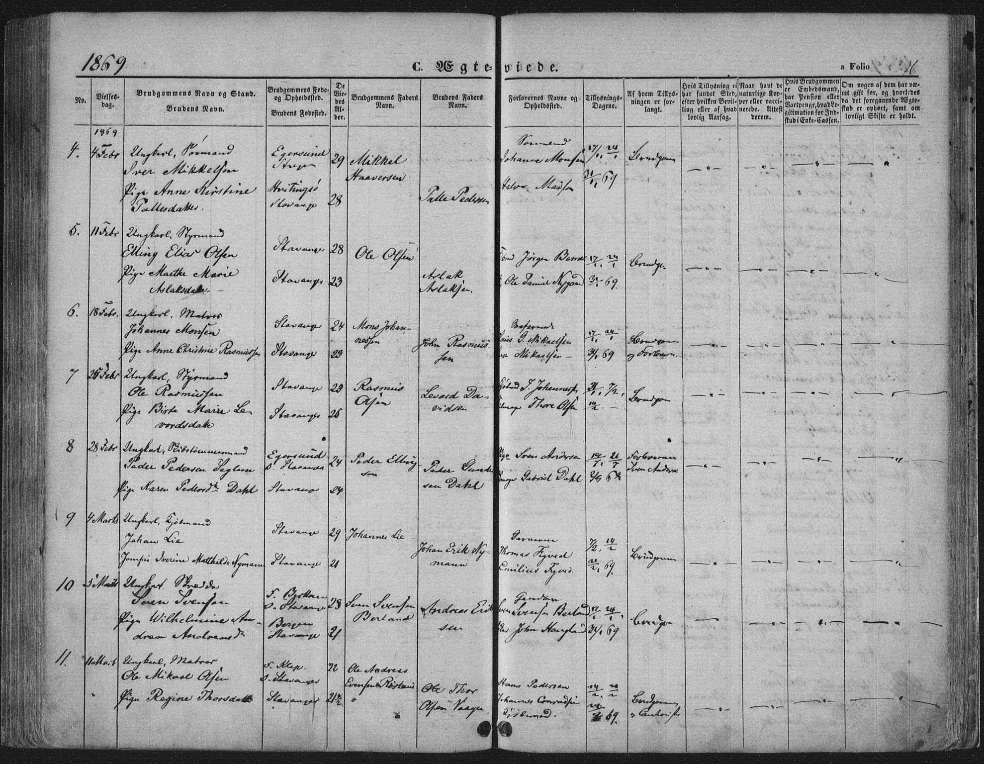 Domkirken sokneprestkontor, SAST/A-101812/001/30/30BA/L0019: Ministerialbok nr. A 18, 1857-1877, s. 96