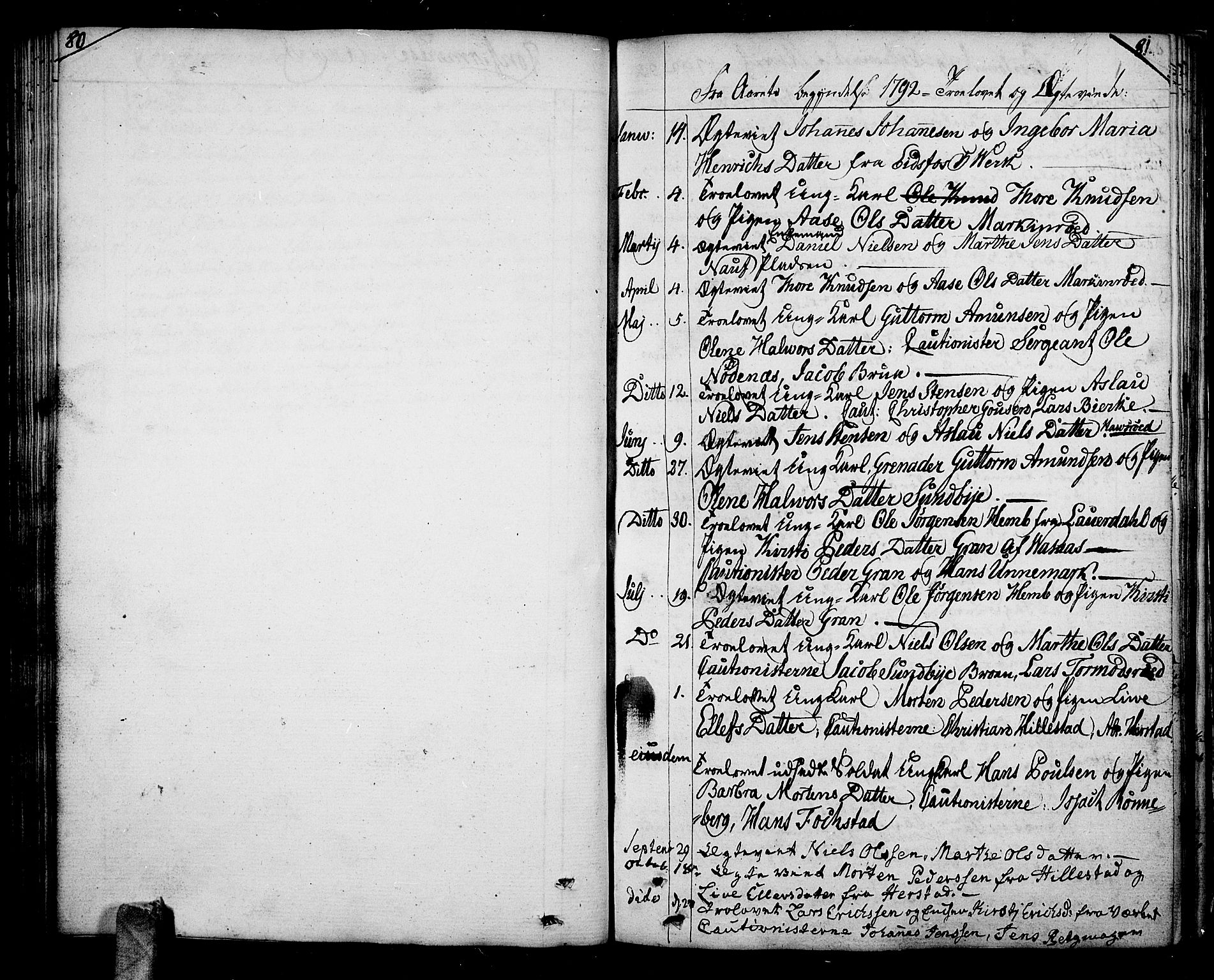 Hof kirkebøker, AV/SAKO-A-64/F/Fa/L0003: Ministerialbok nr. I 3, 1782-1814, s. 80-81