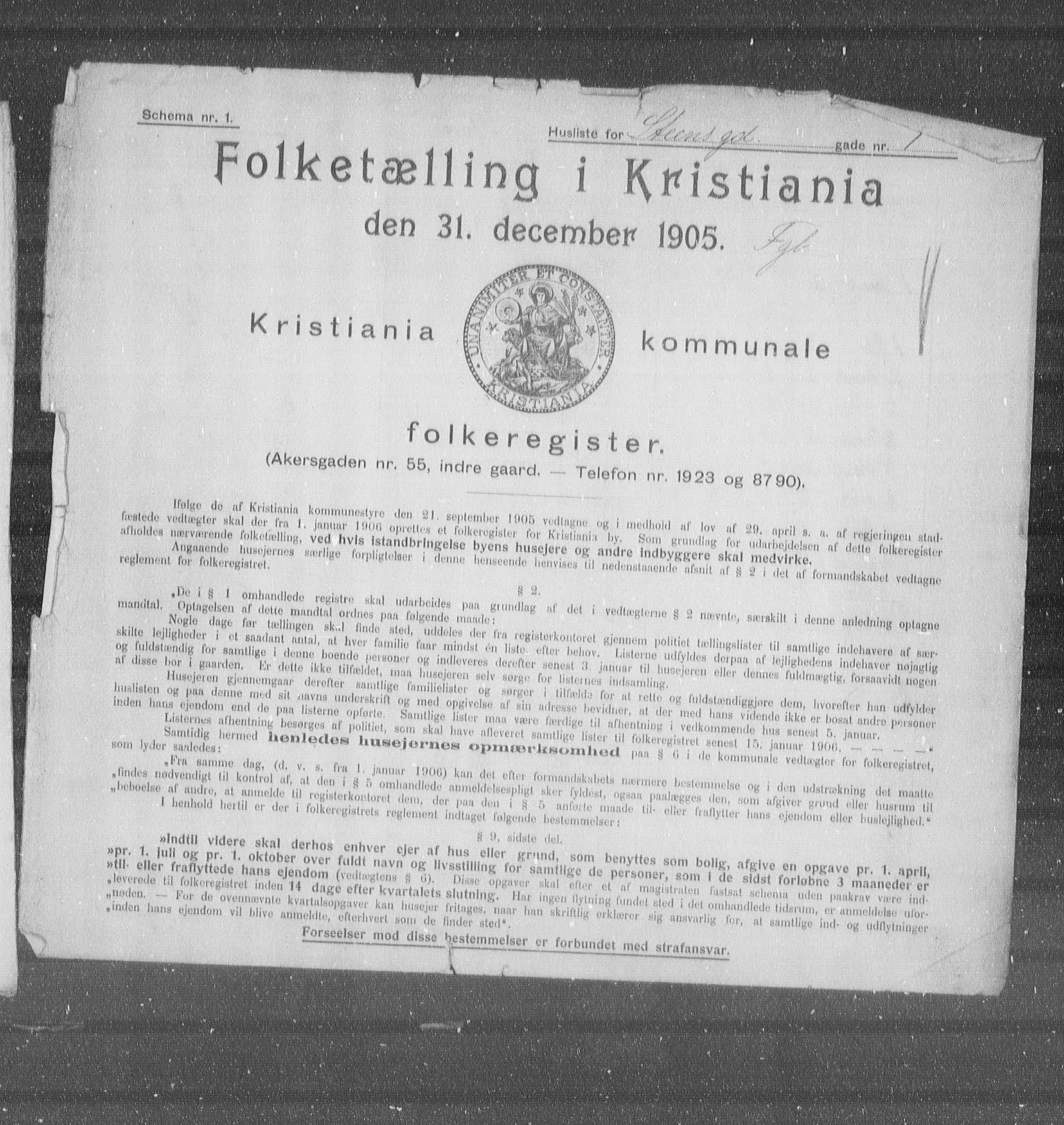OBA, Kommunal folketelling 31.12.1905 for Kristiania kjøpstad, 1905, s. 52327