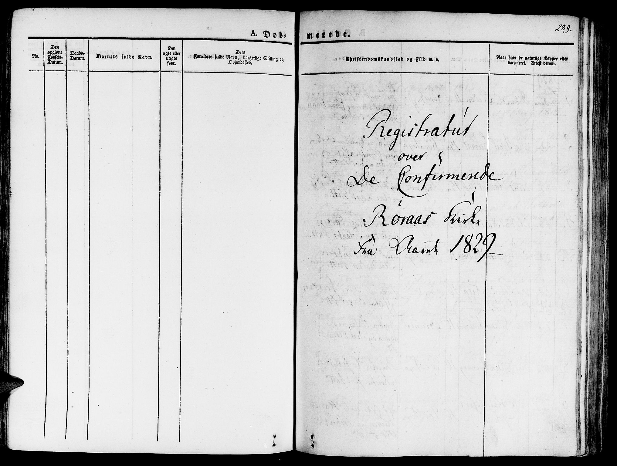 Ministerialprotokoller, klokkerbøker og fødselsregistre - Sør-Trøndelag, SAT/A-1456/681/L0930: Ministerialbok nr. 681A08, 1829-1844, s. 289