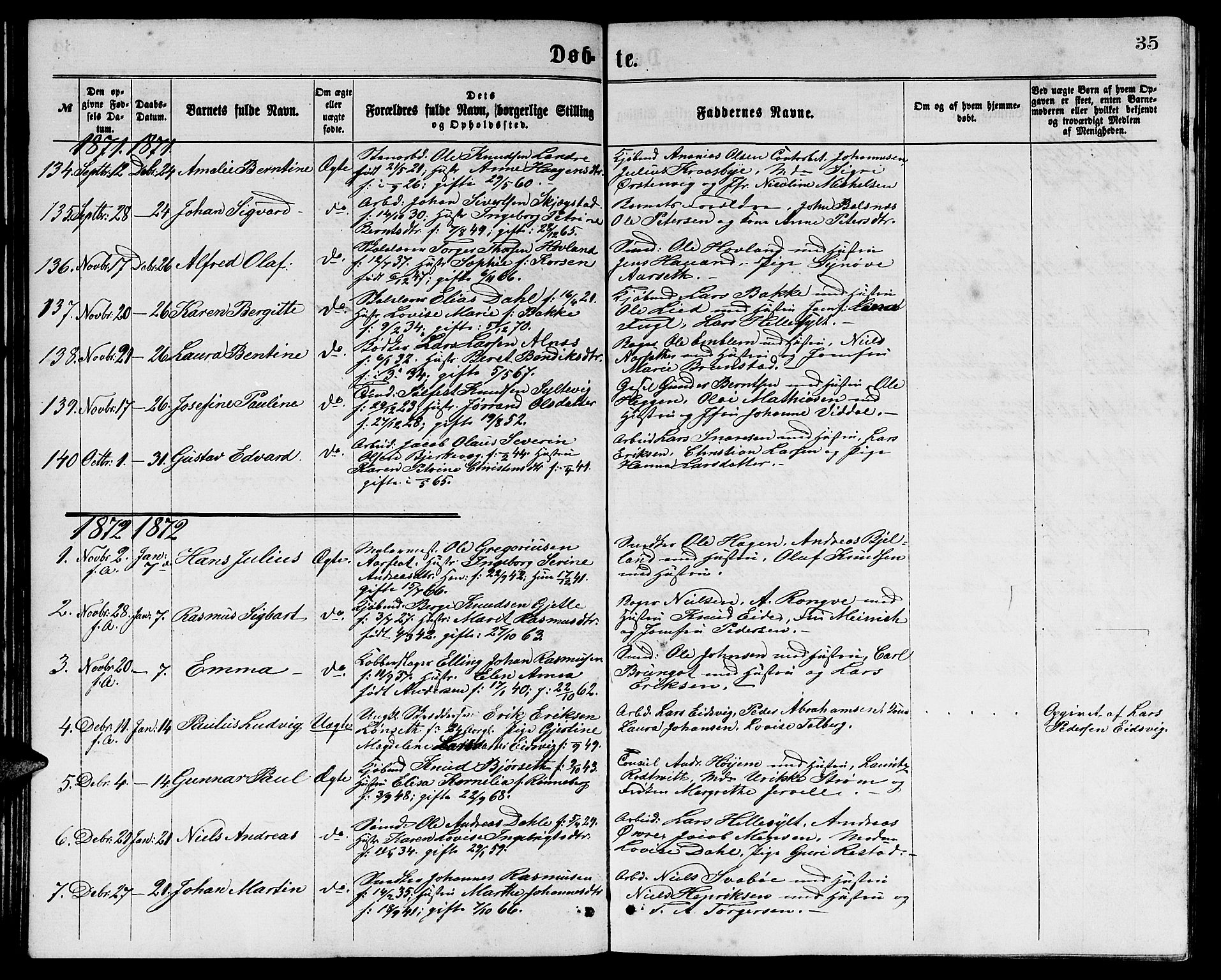 Ministerialprotokoller, klokkerbøker og fødselsregistre - Møre og Romsdal, AV/SAT-A-1454/529/L0465: Klokkerbok nr. 529C02, 1868-1877, s. 35