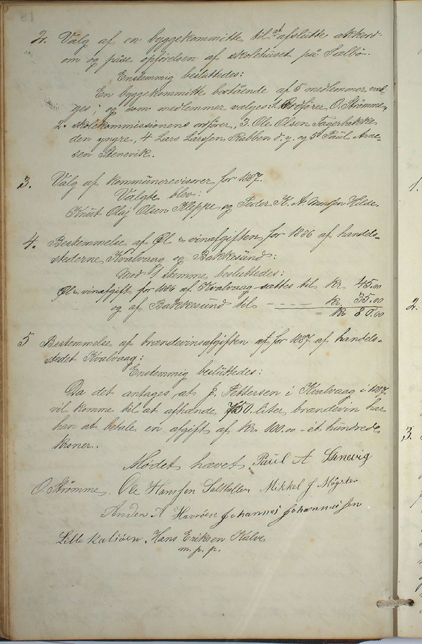 Austevoll kommune. Formannskapet, IKAH/1244-021/A/Aa/L0001: Forhandlingsprotokoll for heradstyret, 1886-1900, s. 37