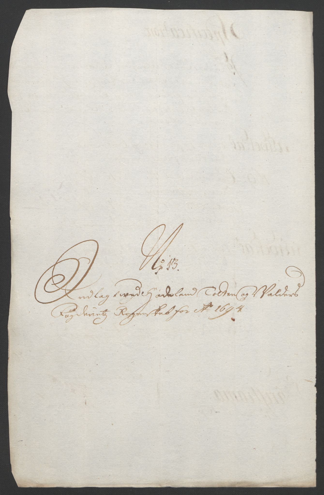 Rentekammeret inntil 1814, Reviderte regnskaper, Fogderegnskap, RA/EA-4092/R18/L1292: Fogderegnskap Hadeland, Toten og Valdres, 1693-1694, s. 430