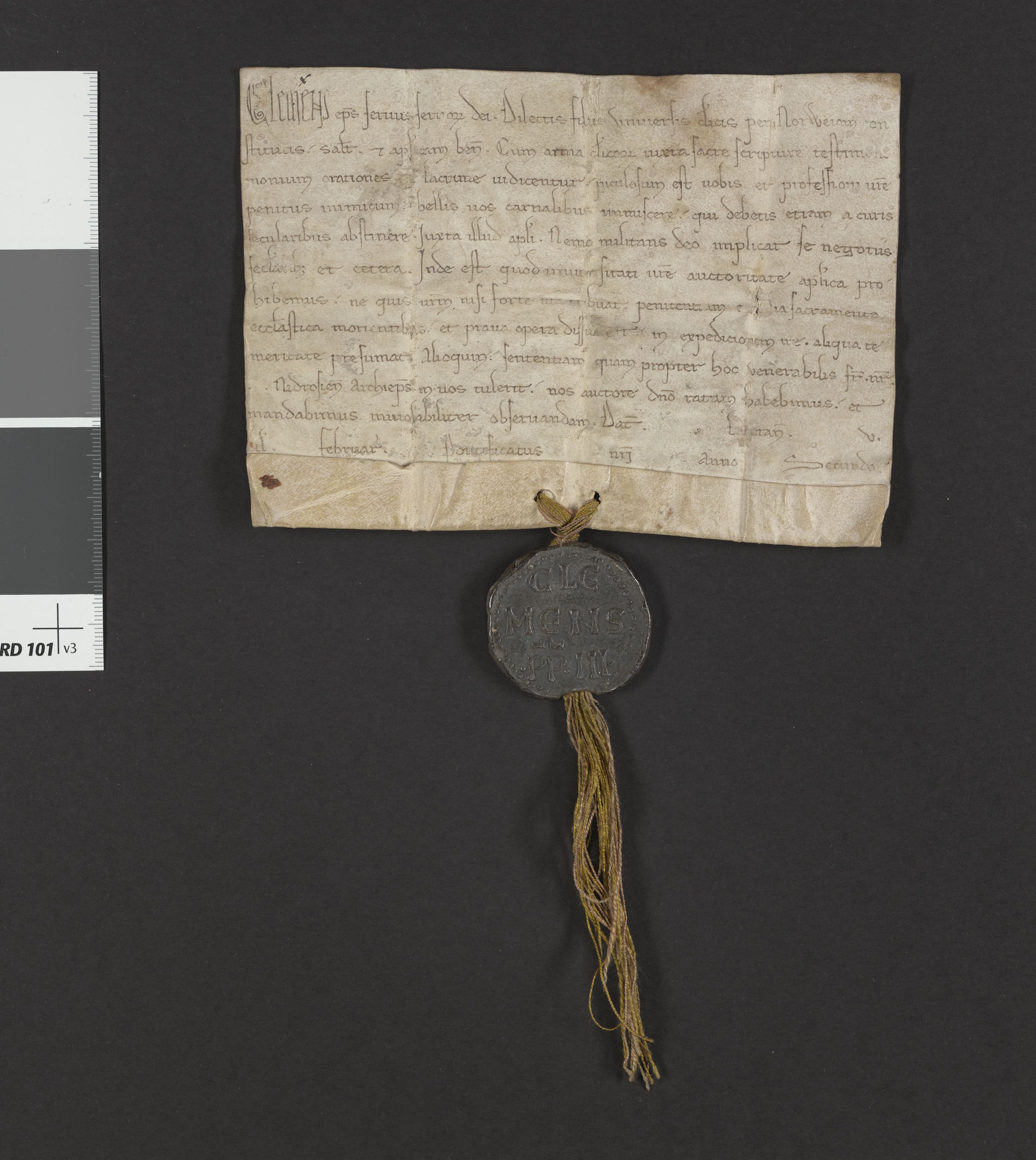 Riksarkivets diplomsamling, AV/RA-EA-5965/F05/L0010: NRA AM fasc. 3 nr. 1, 1189, s. 3