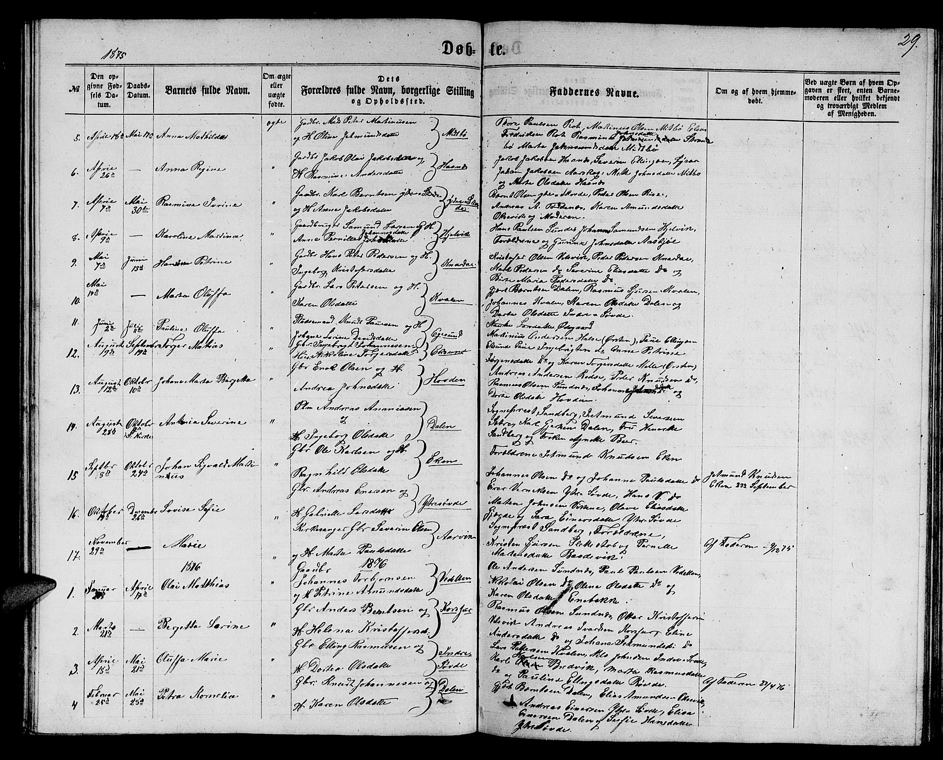 Ministerialprotokoller, klokkerbøker og fødselsregistre - Møre og Romsdal, SAT/A-1454/504/L0059: Klokkerbok nr. 504C01, 1863-1883, s. 29