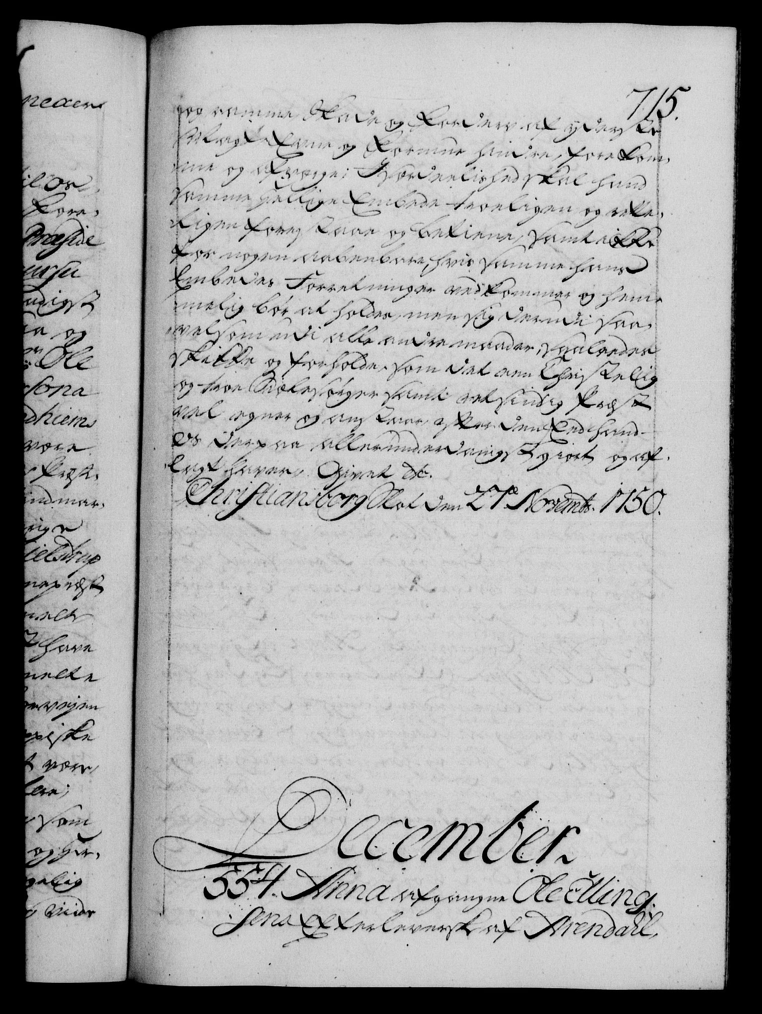 Danske Kanselli 1572-1799, RA/EA-3023/F/Fc/Fca/Fcaa/L0036: Norske registre, 1749-1750, s. 715a