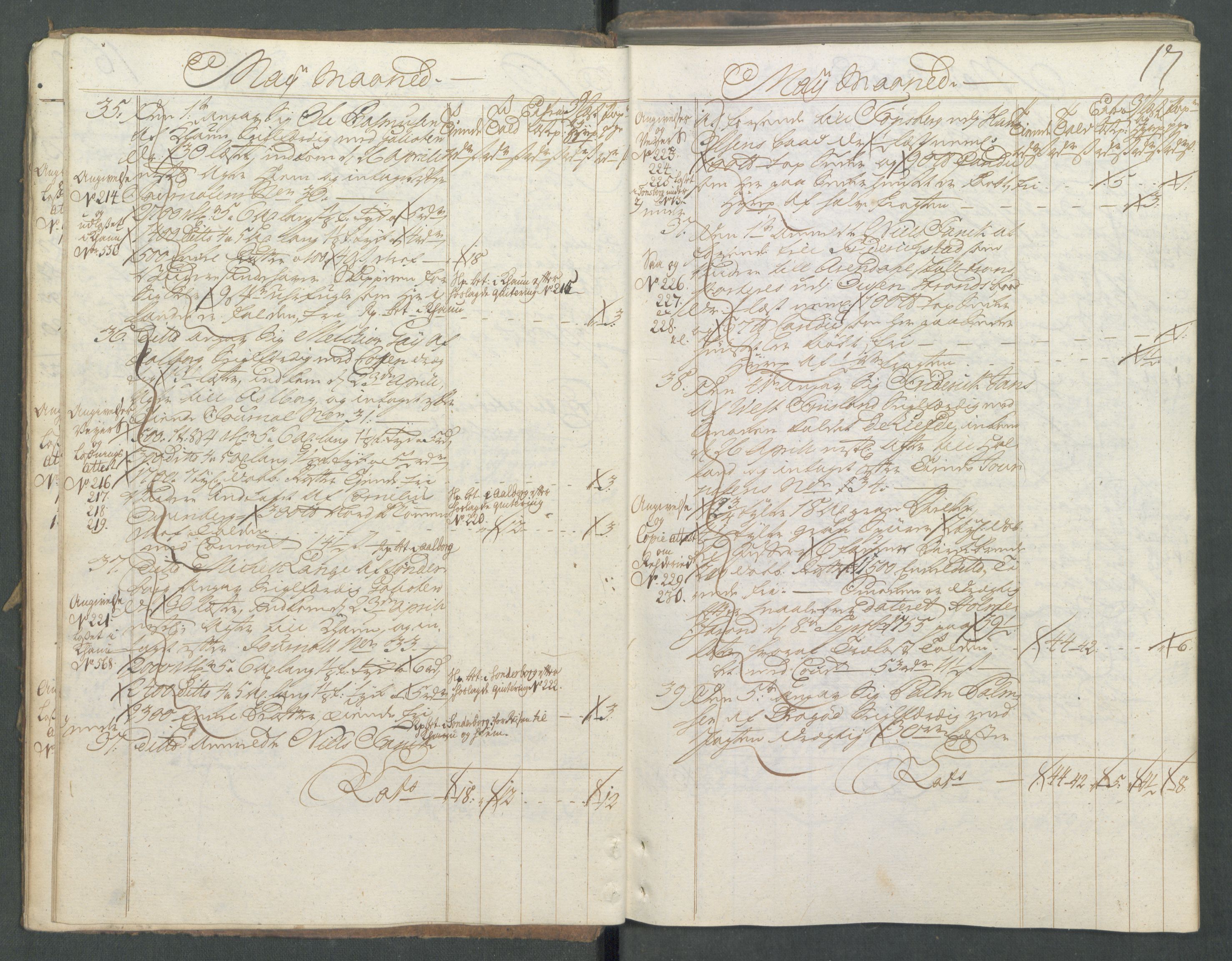 Generaltollkammeret, tollregnskaper, AV/RA-EA-5490/R01/L0029/0001: Tollregnskaper Fredrikshald / Utgående hovedtollbok, 1756, s. 16b-17a
