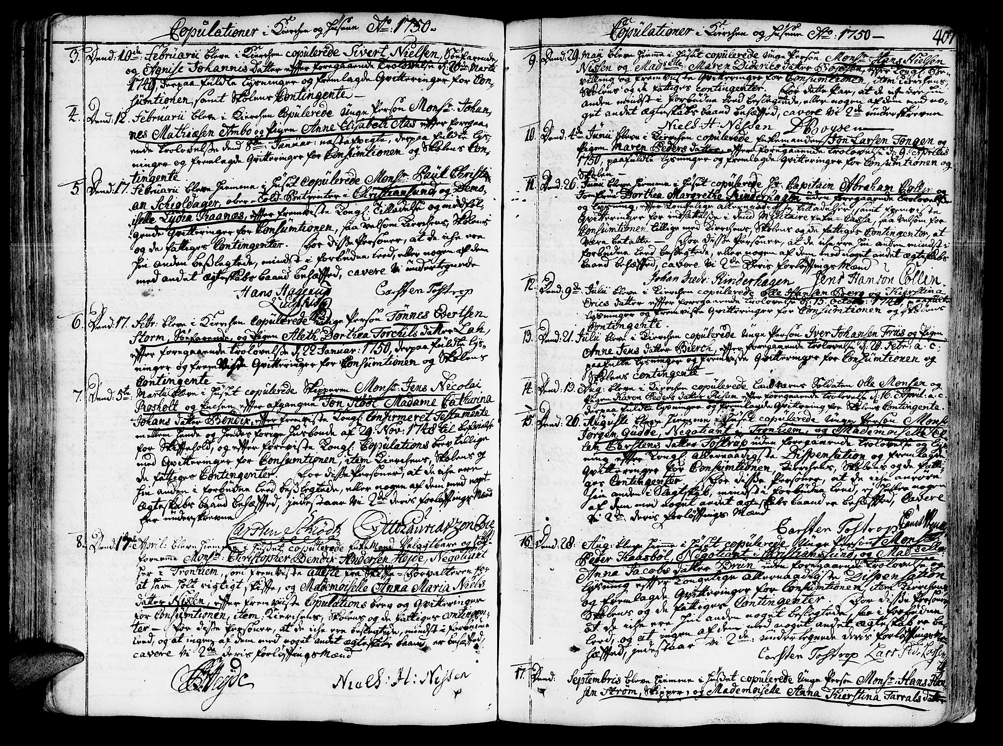 Ministerialprotokoller, klokkerbøker og fødselsregistre - Sør-Trøndelag, AV/SAT-A-1456/602/L0103: Ministerialbok nr. 602A01, 1732-1774, s. 407