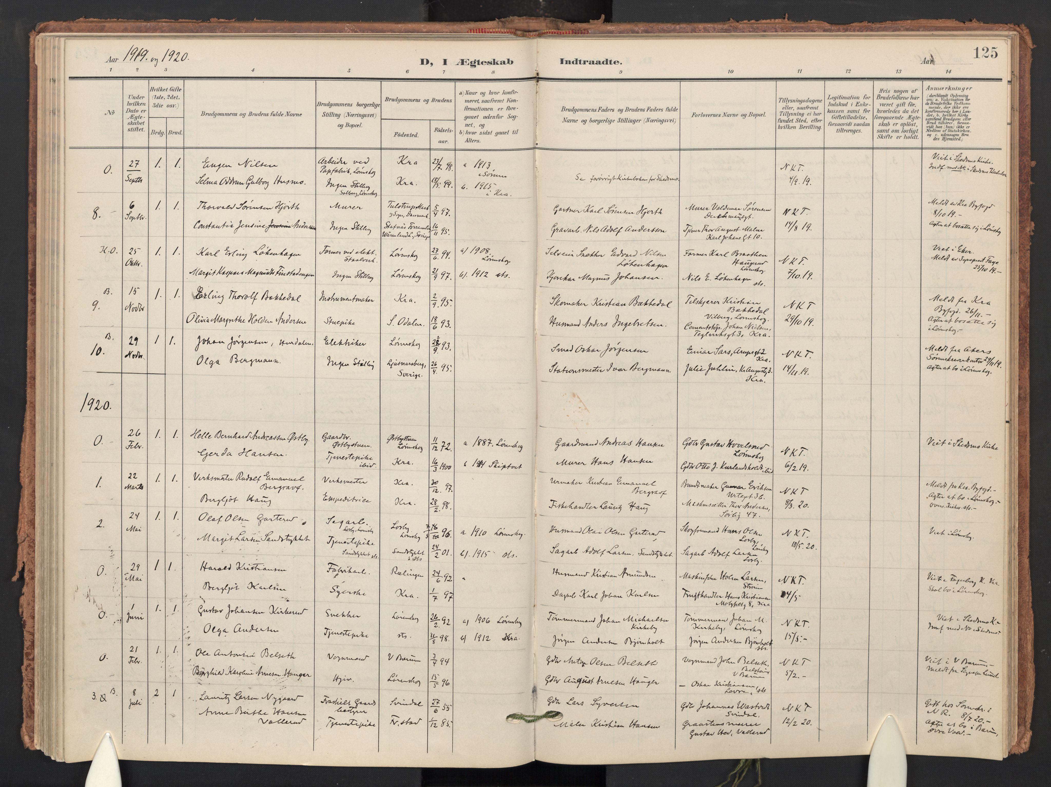 Skedsmo prestekontor Kirkebøker, AV/SAO-A-10033a/F/Fb/L0002: Ministerialbok nr. II 2, 1902-1921, s. 125