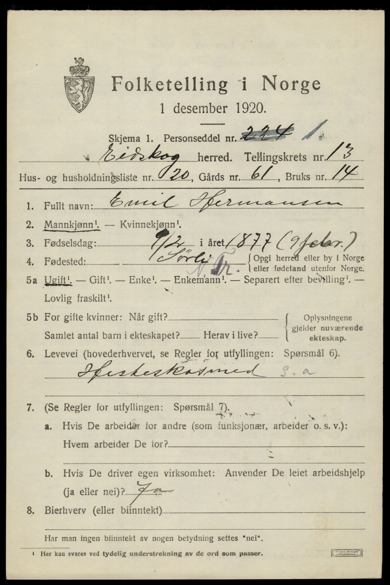SAH, Folketelling 1920 for 0420 Eidskog herred, 1920, s. 12349