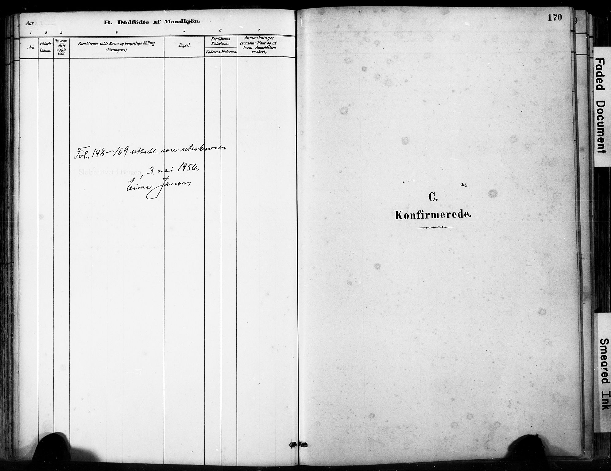 Fjell sokneprestembete, SAB/A-75301/H/Hab: Klokkerbok nr. A 4, 1880-1899, s. 170