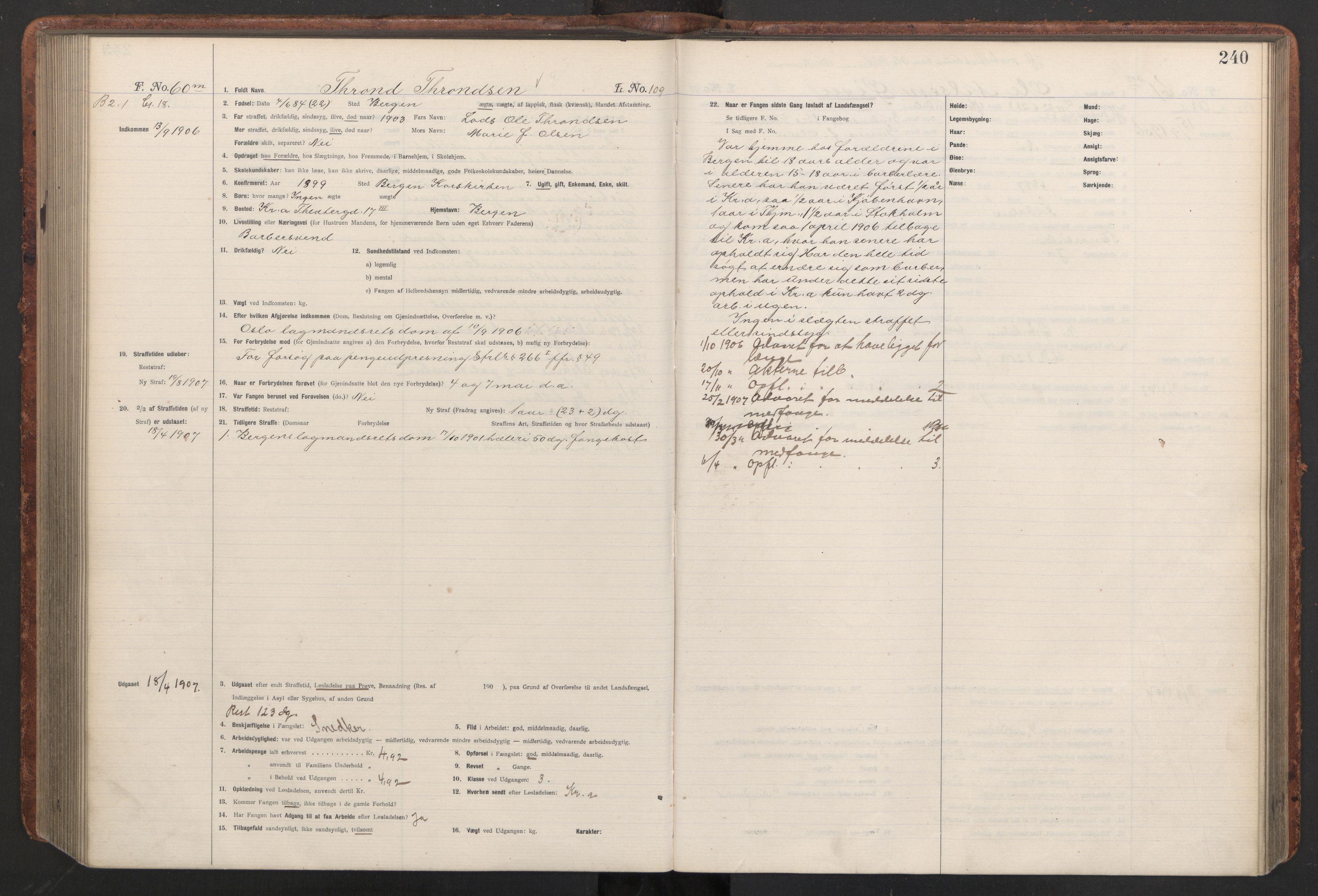 Botsfengslet, AV/RA-S-1539/D/Db/Dbb/L0040: 821l - 171m, 1905-1907, s. 240