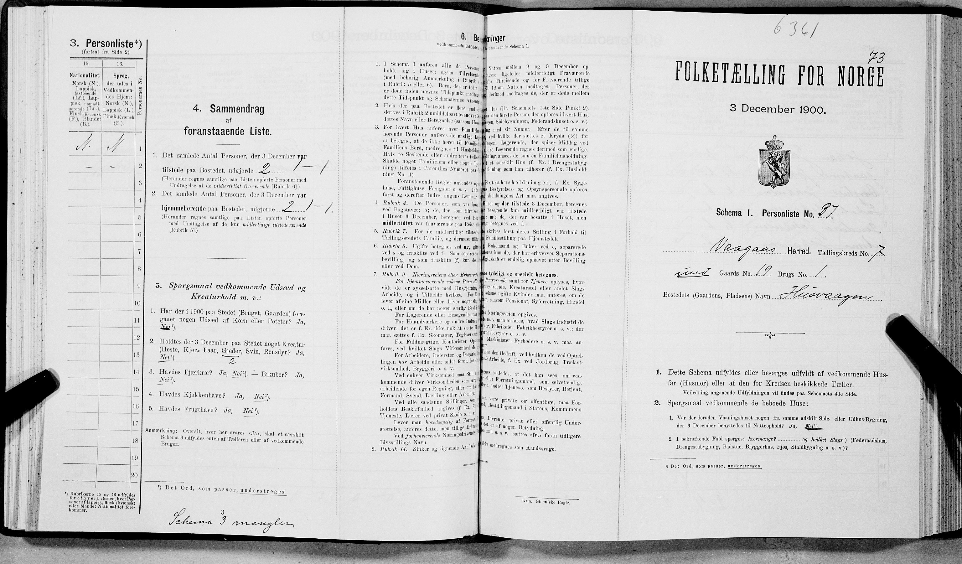 SAT, Folketelling 1900 for 1865 Vågan herred, 1900, s. 971